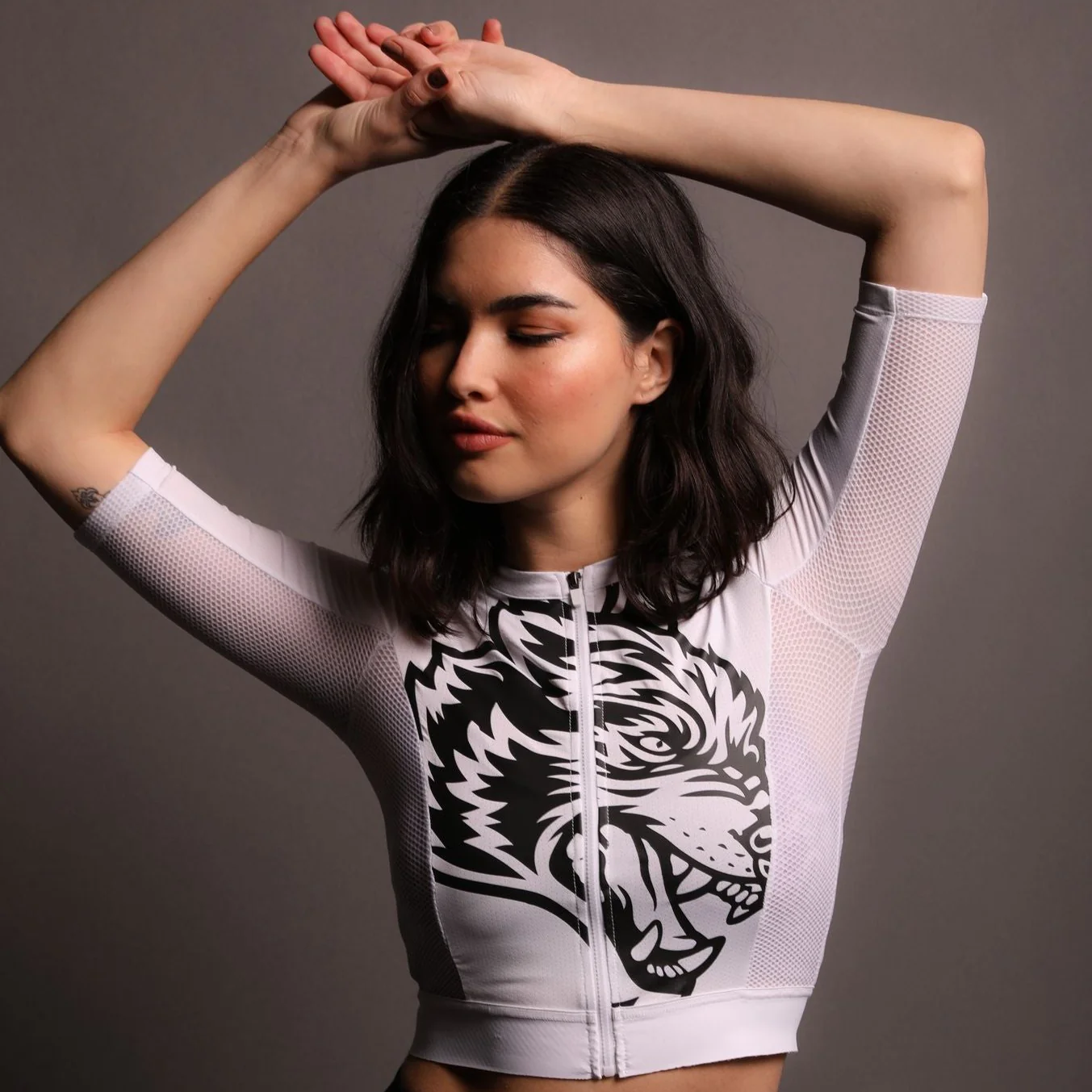 Big Wolf She Cycling Jersey in White