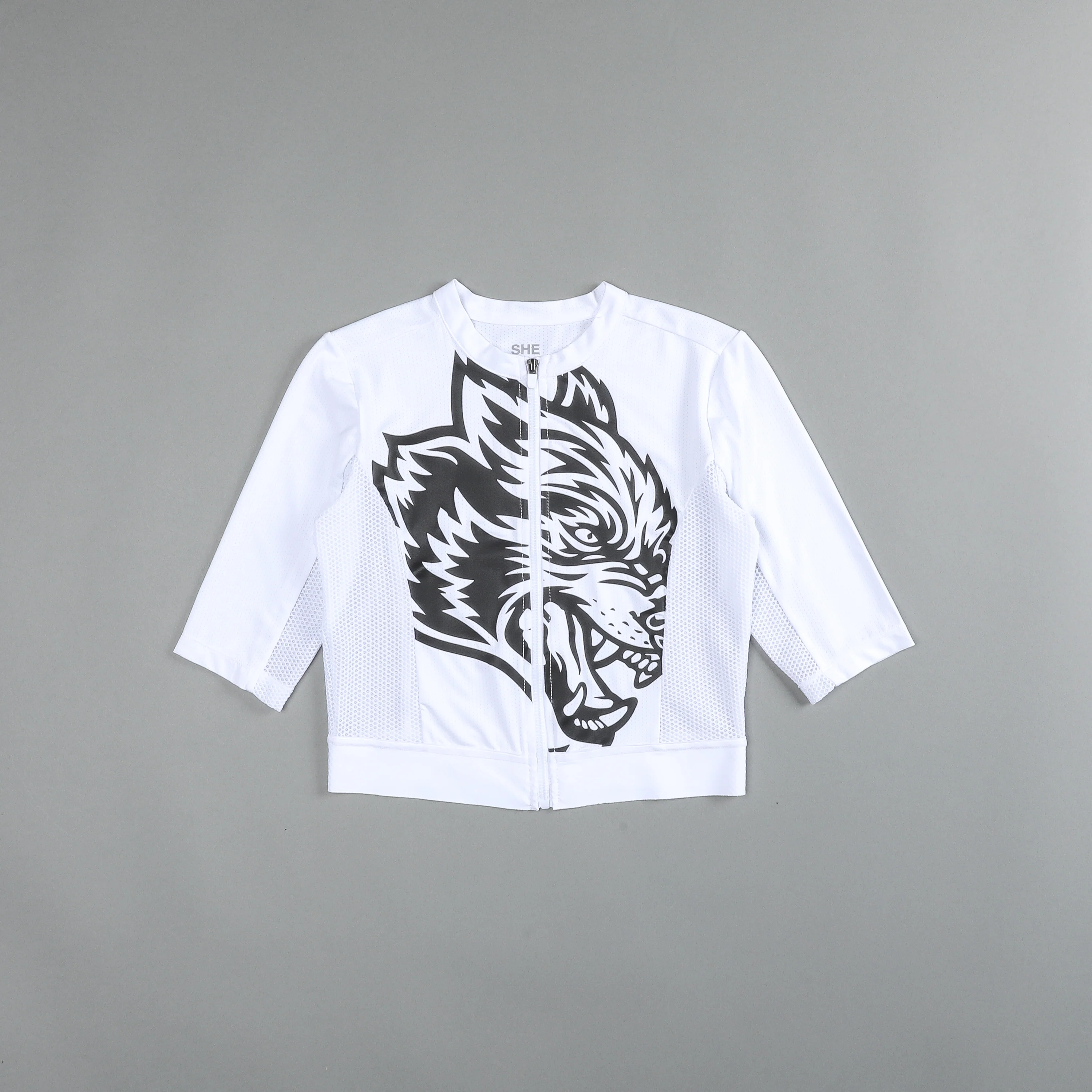 Big Wolf She Cycling Jersey in White - Image 3