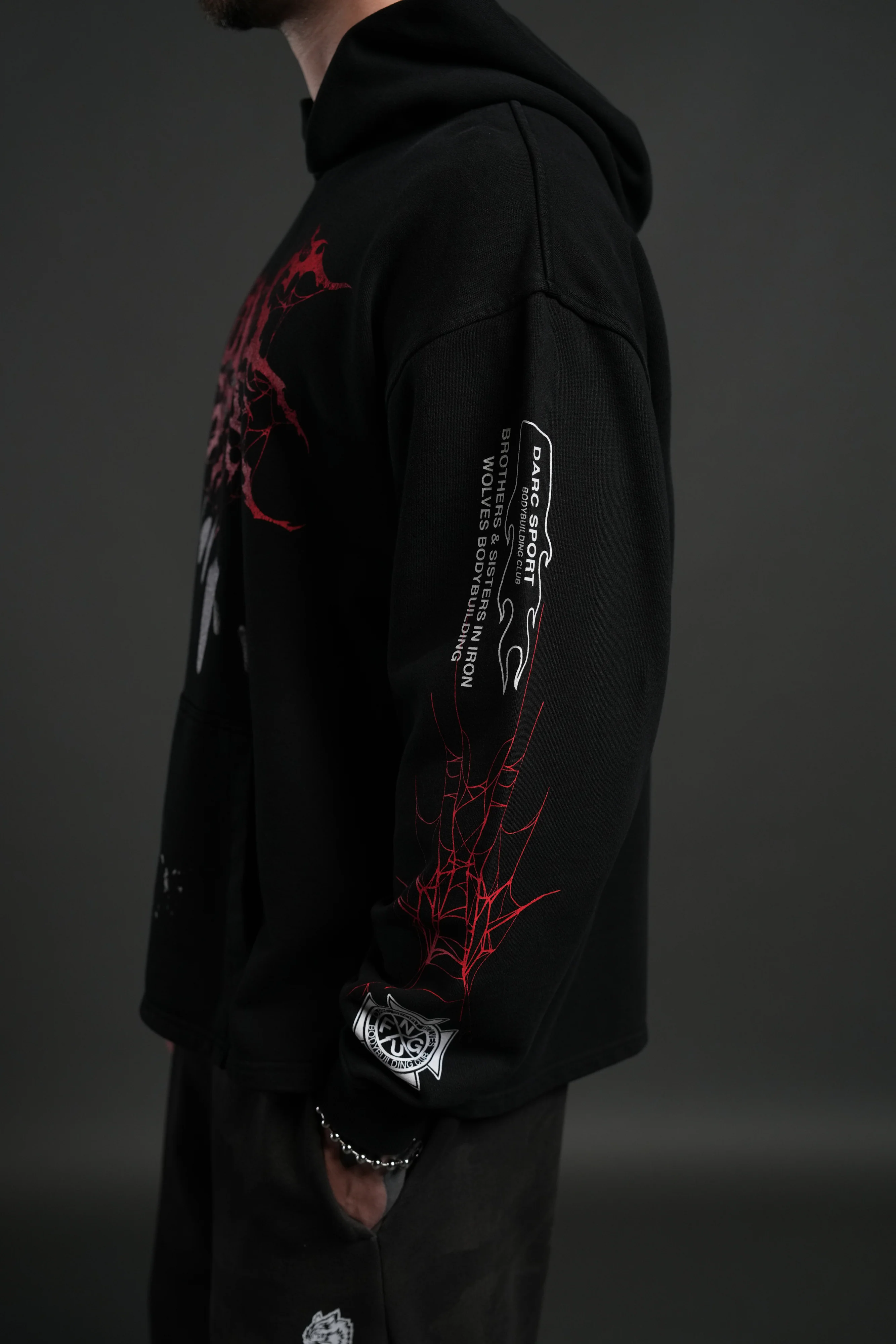 Blood Thirsty Webs "Moaty" Hoodie in Black - Image 11