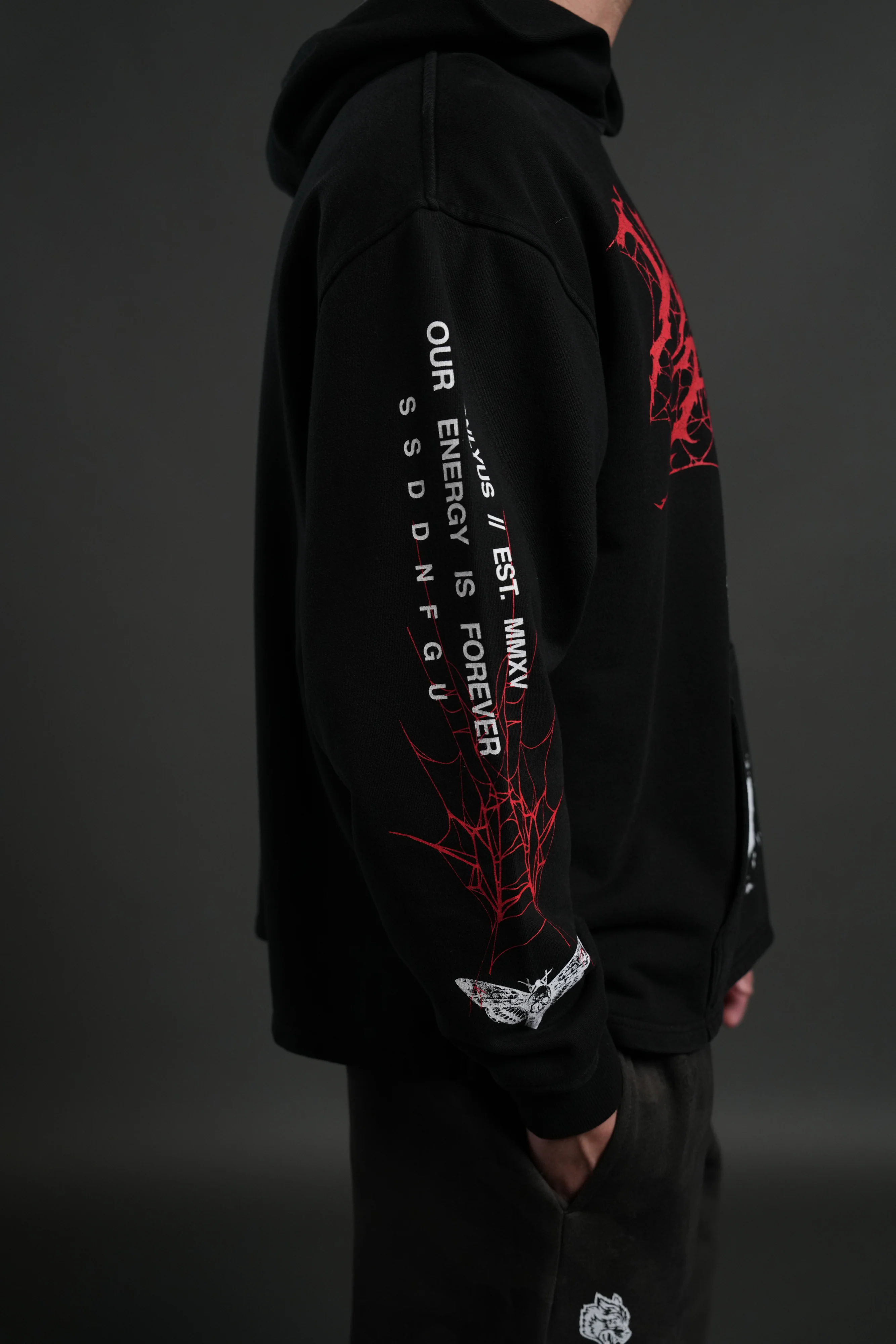 Blood Thirsty Webs "Moaty" Hoodie in Black - Image 12