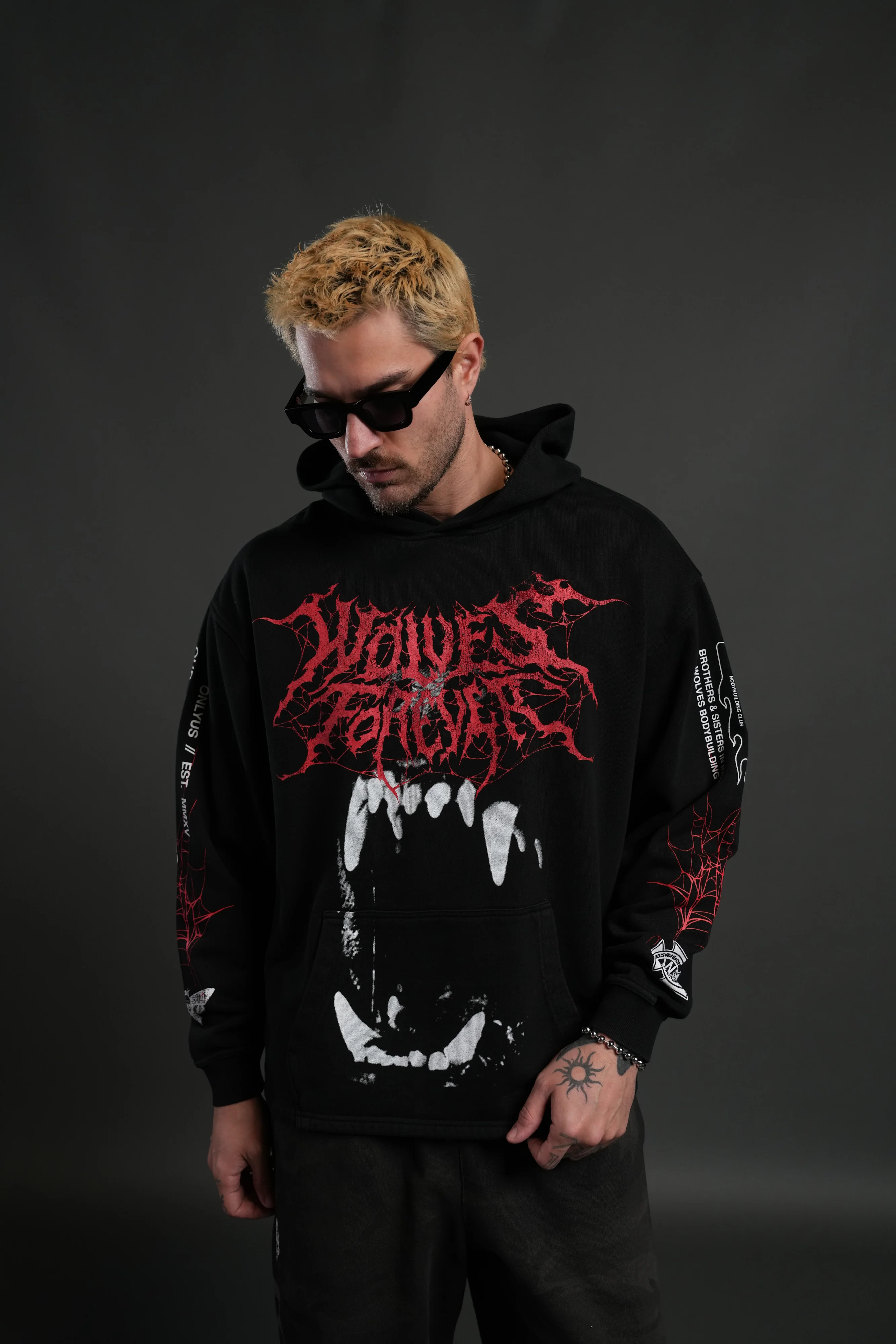 Blood Thirsty Webs "Moaty" Hoodie in Black - Image 4