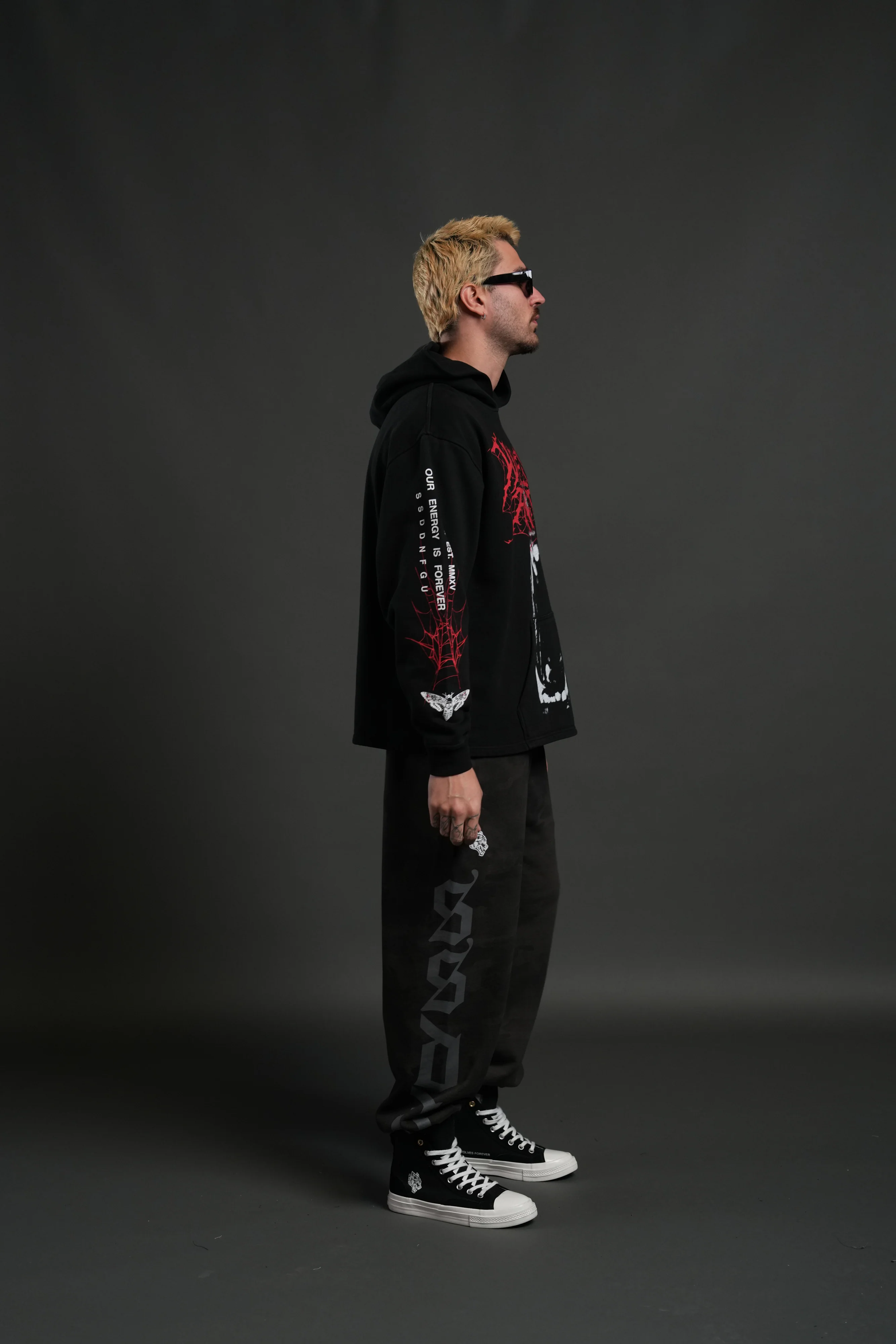 Blood Thirsty Webs "Moaty" Hoodie in Black - Image 8