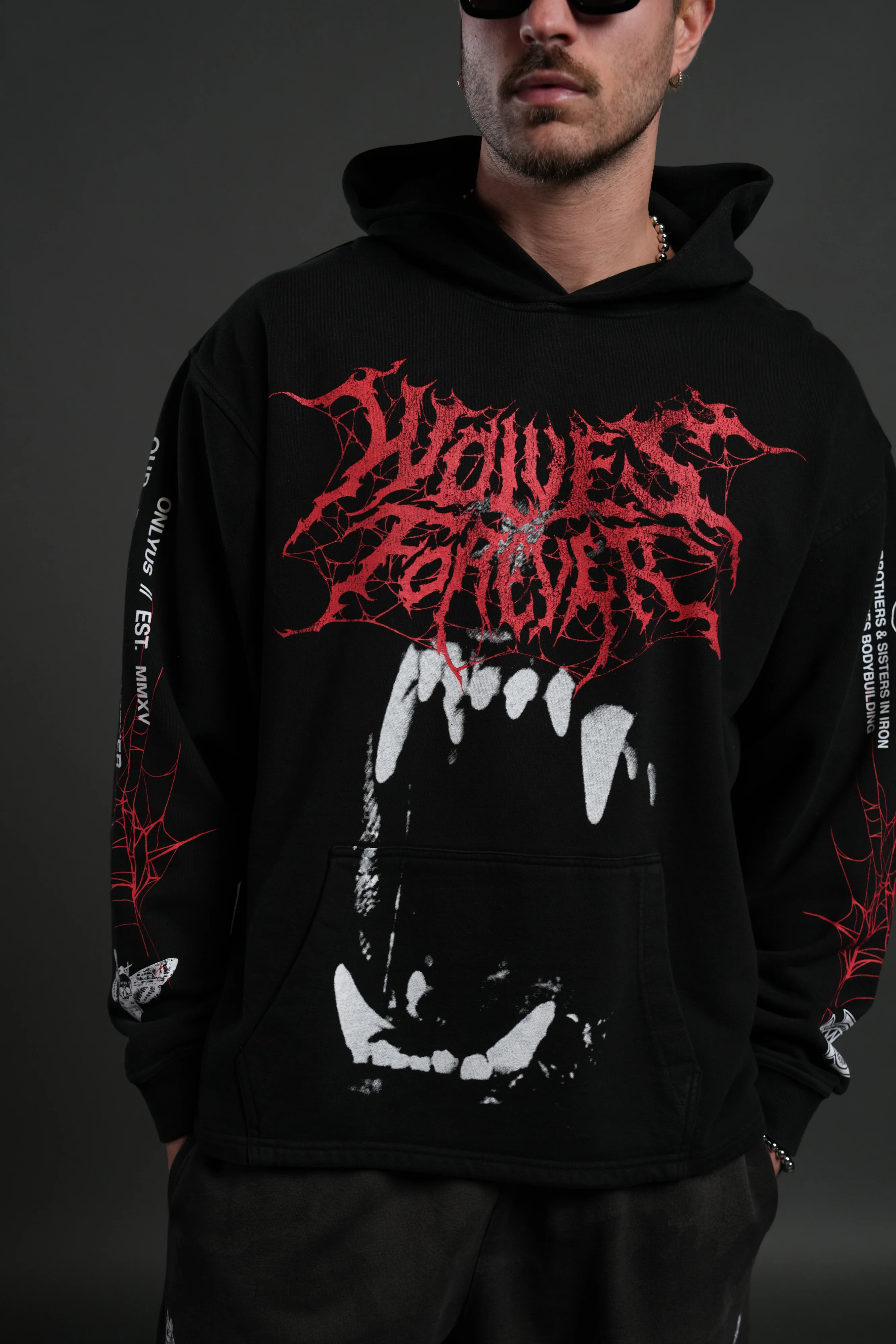 Blood Thirsty Webs "Moaty" Hoodie in Black - Image 9