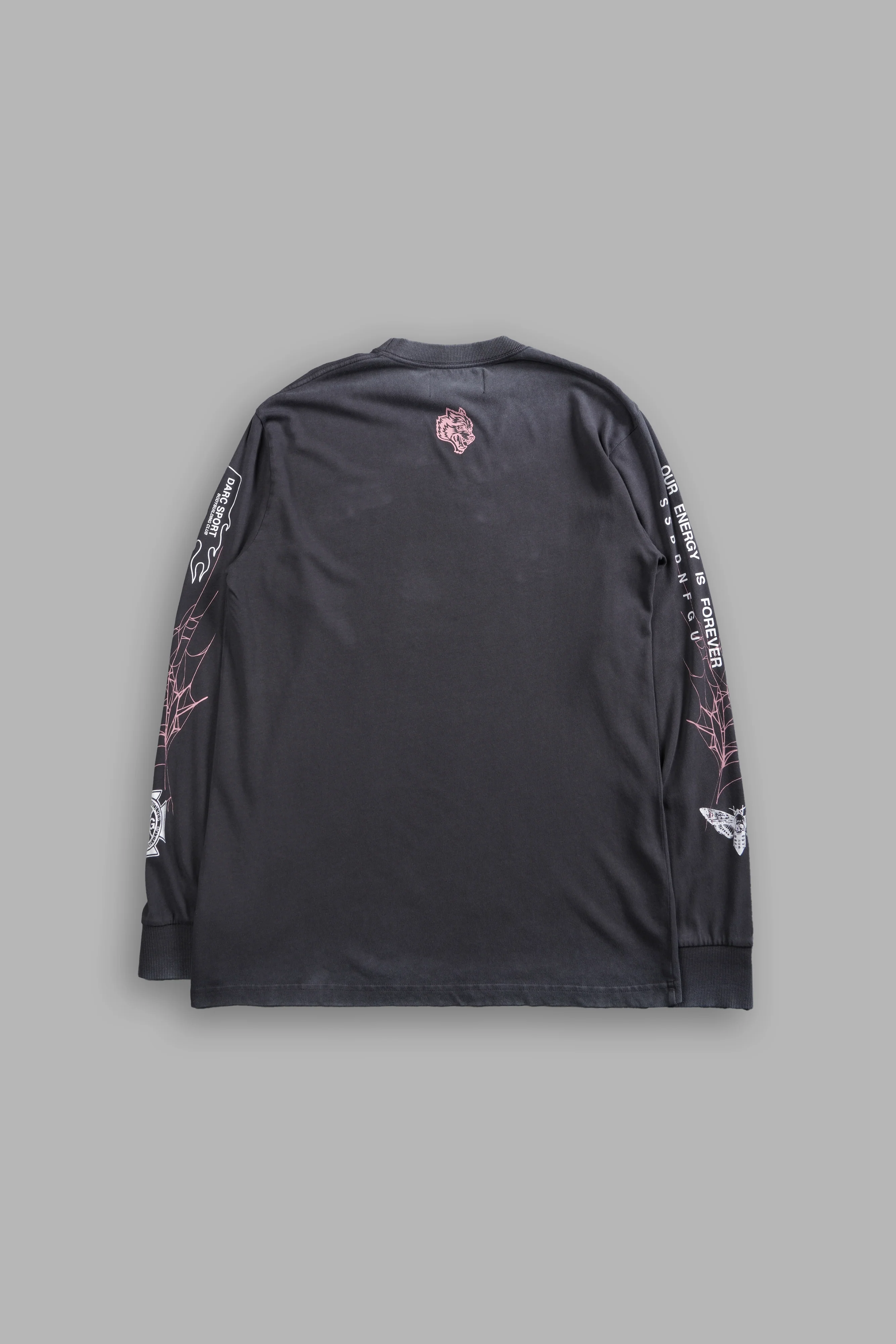 Blood Thirsty Webs "Premium" L/S Tee in Wolf Gray - Image 3