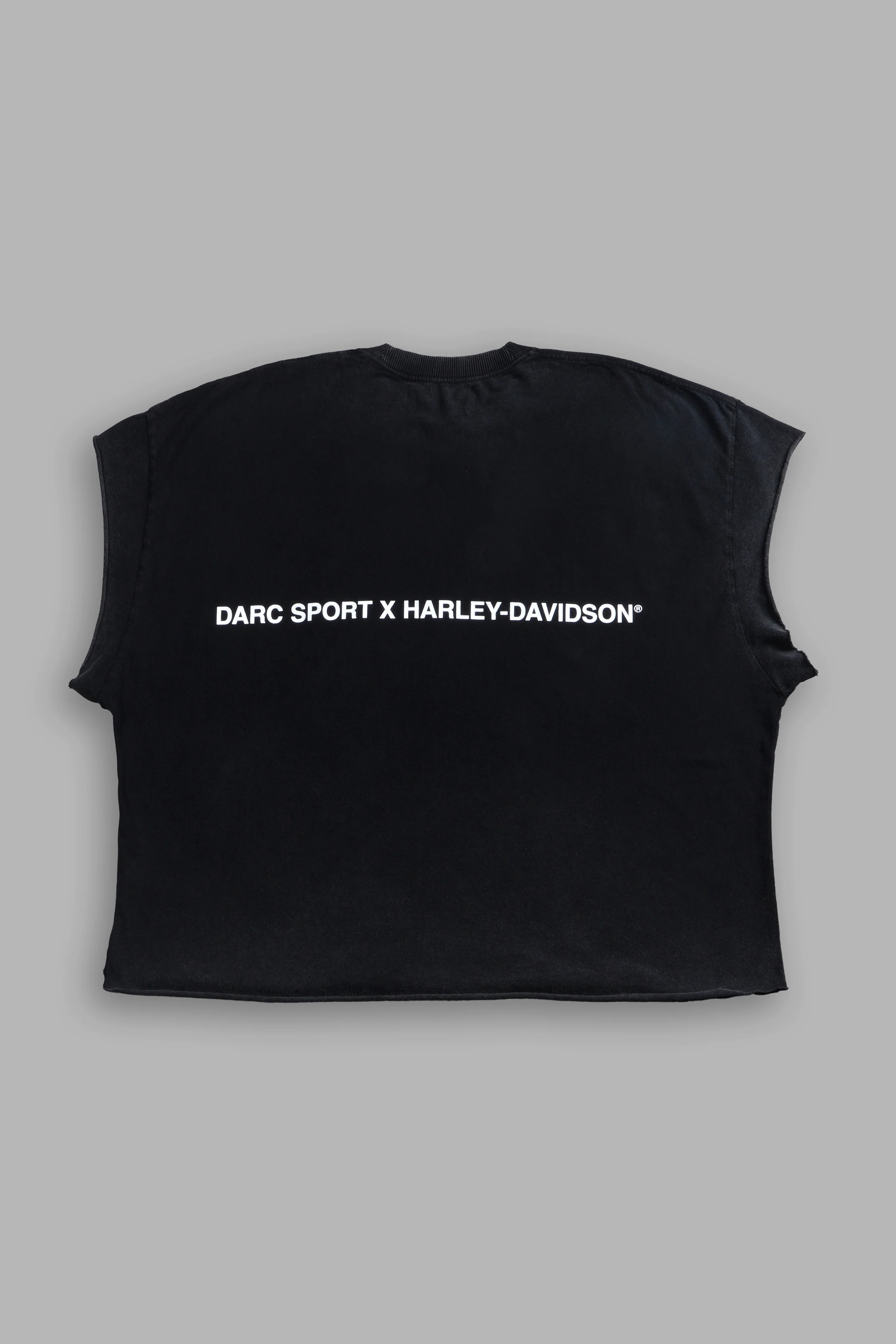 Born From Fire Grunge Cut-Off Tee in Black - Image 3