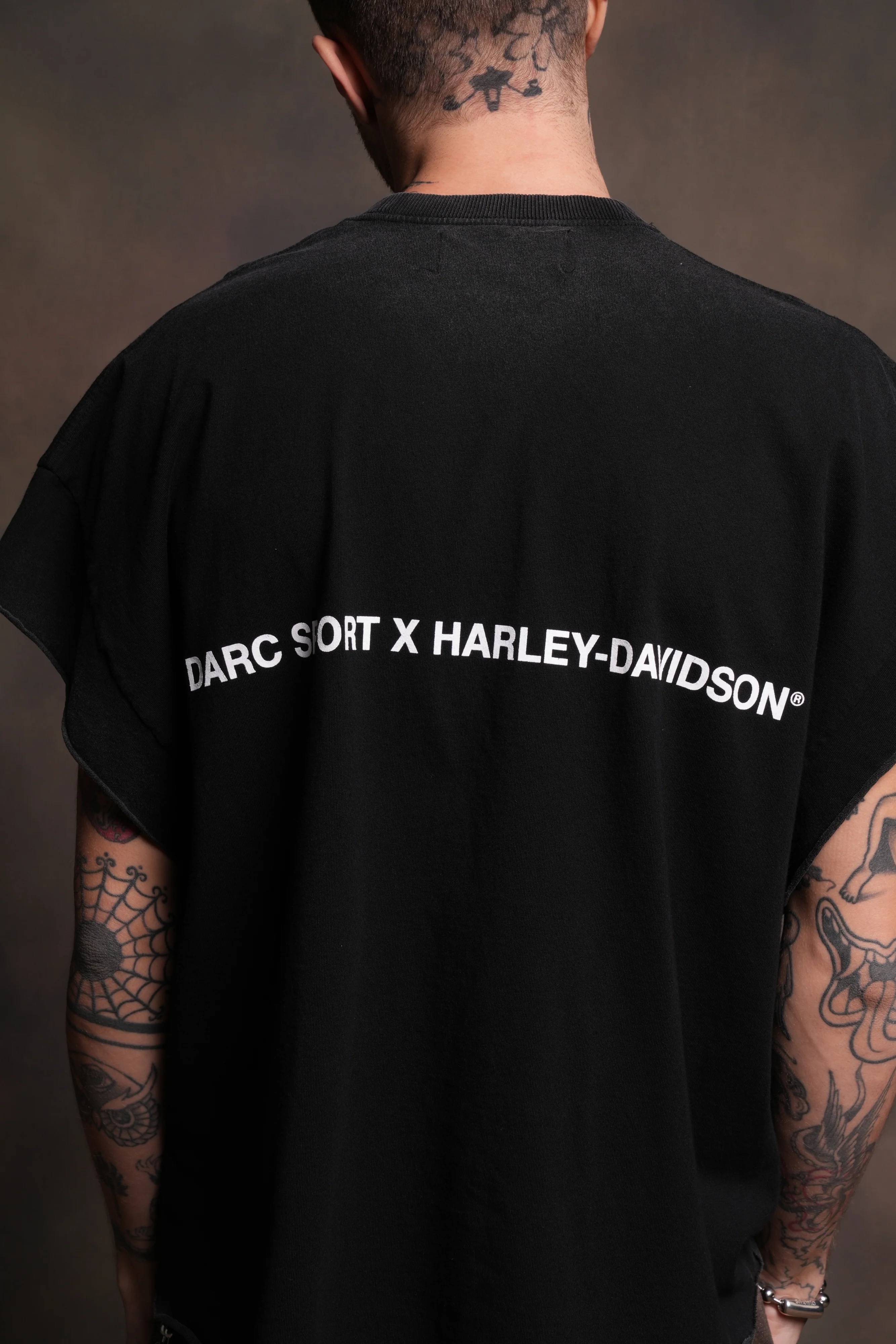Born From Fire Grunge Cut-Off Tee in Black - Image 8