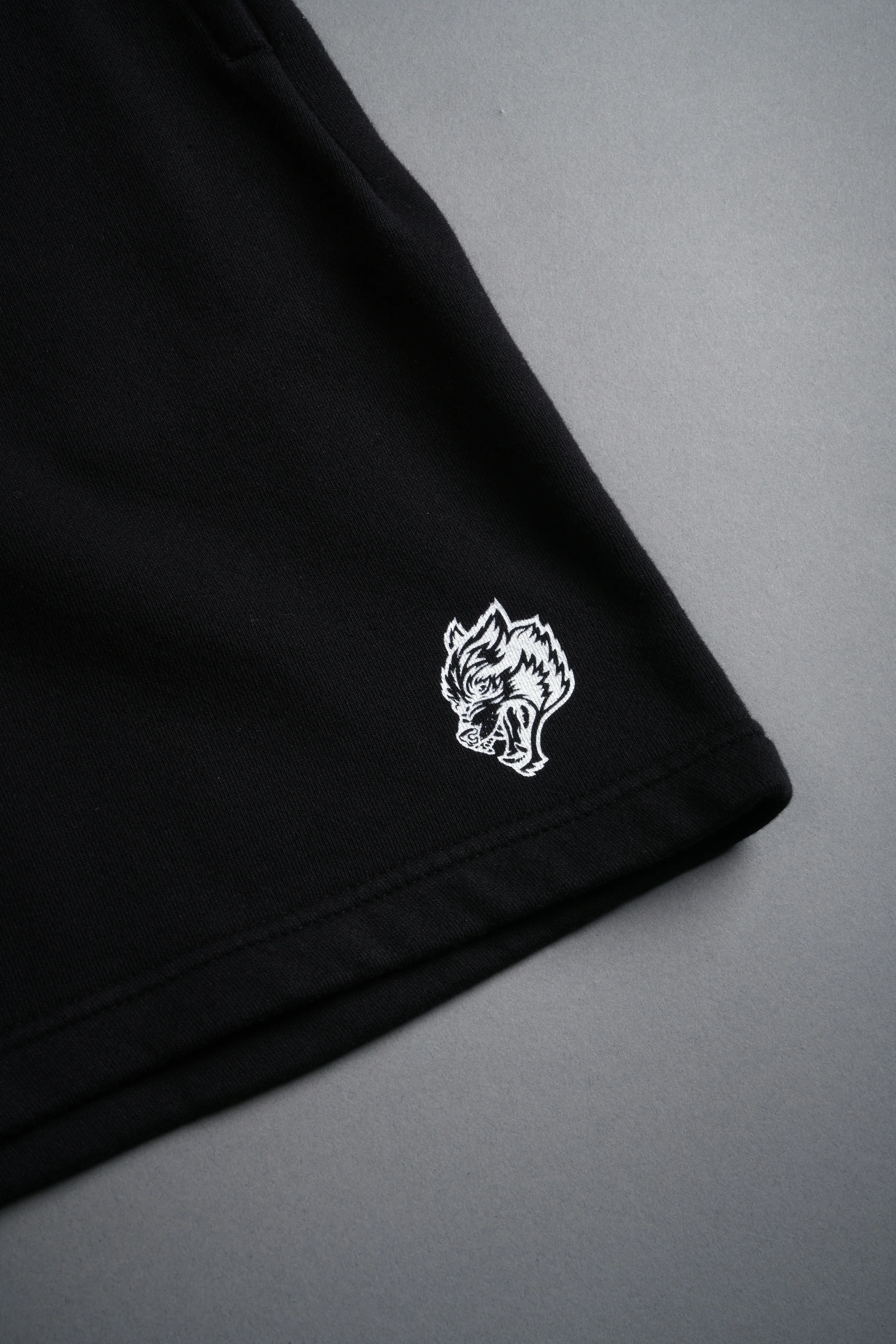 Box Patch Dual Post Lounge Sweat Shorts V2 in Black - Image 11