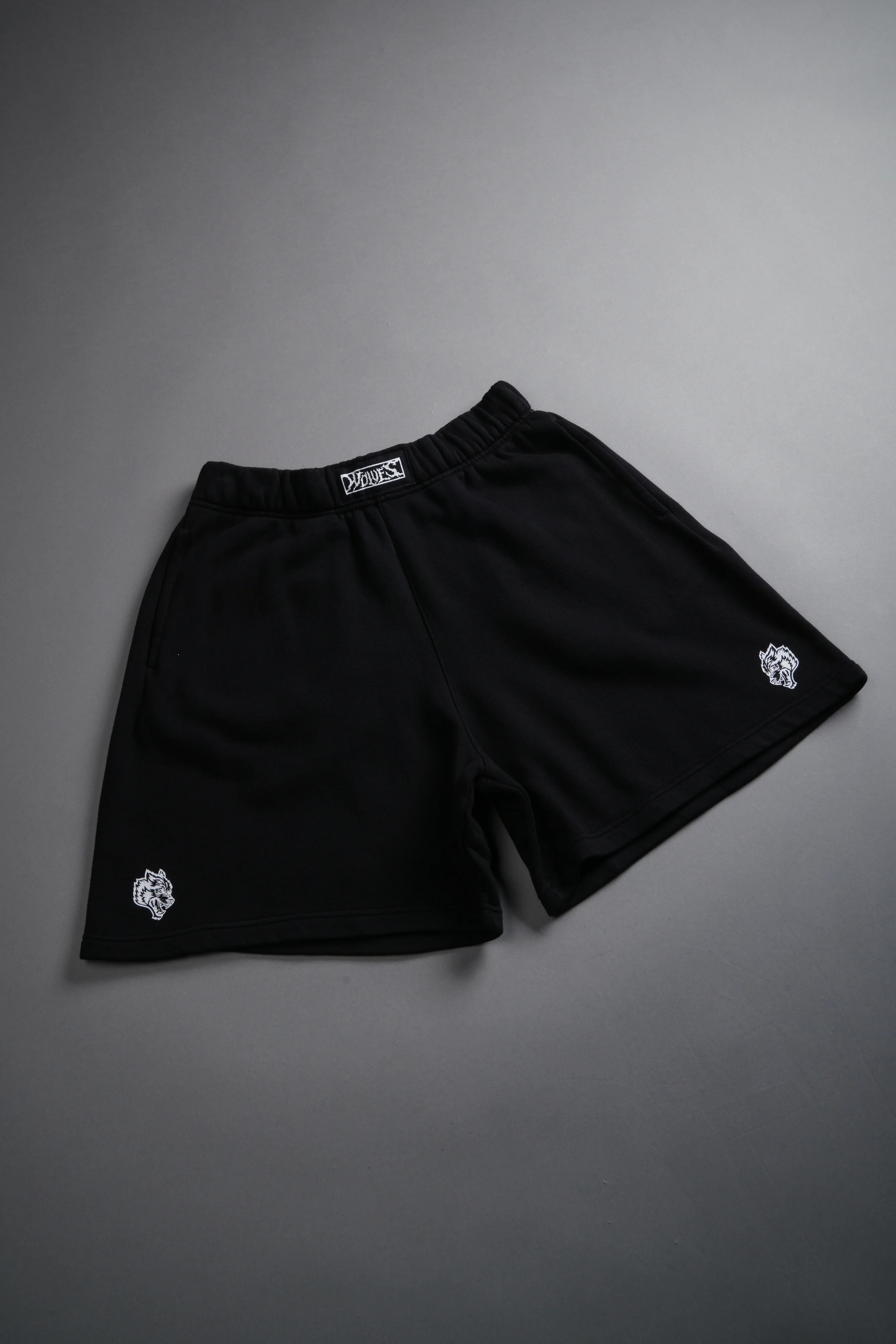 Box Patch Dual Post Lounge Sweat Shorts V2 in Black - Image 8