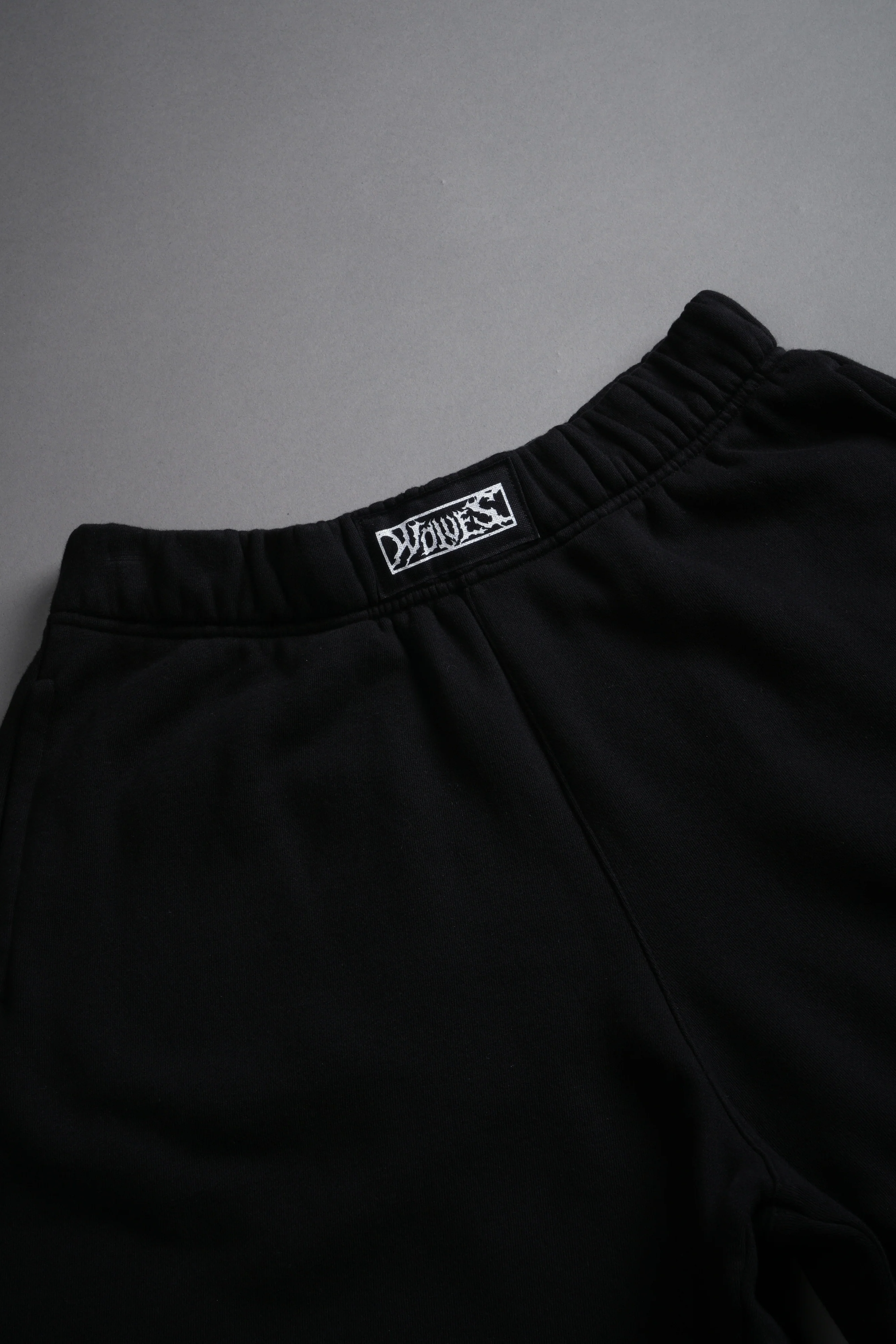 Box Patch Dual Post Lounge Sweat Shorts V2 in Black - Image 9