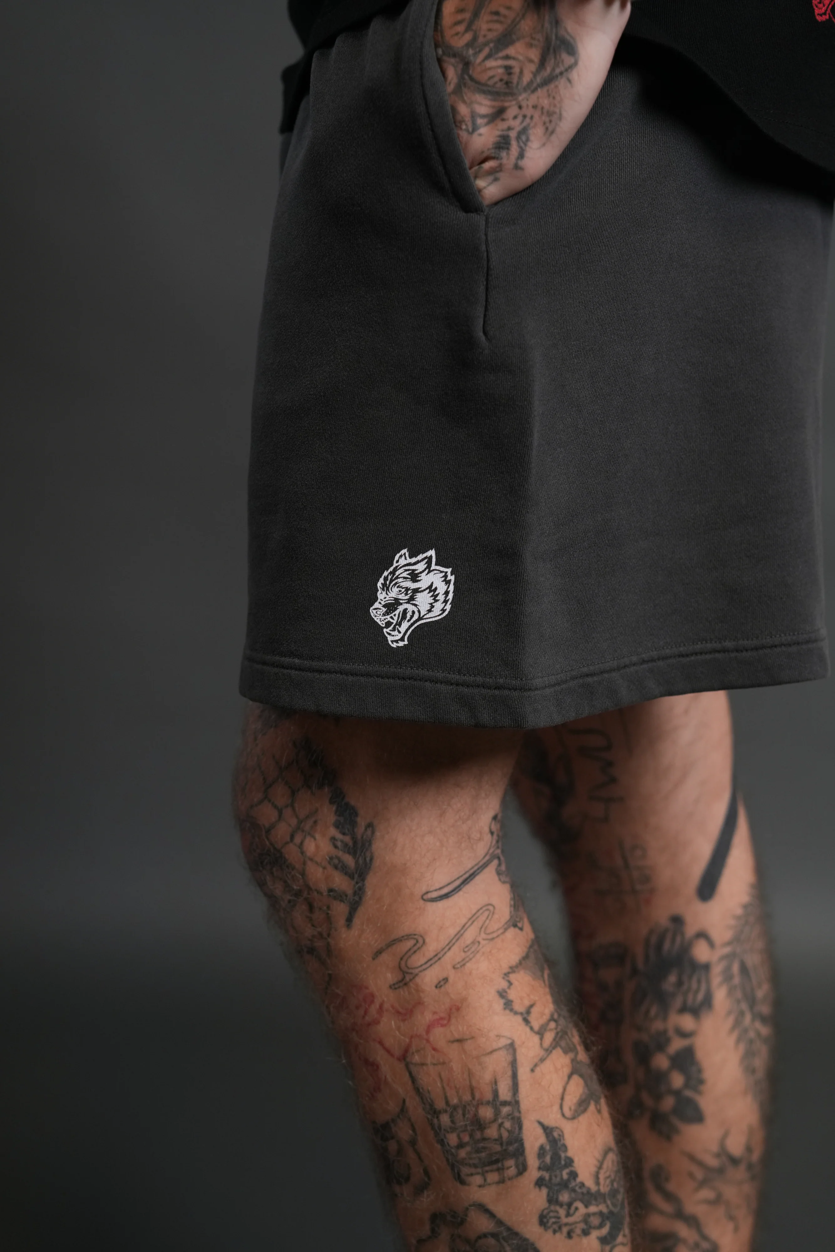 Box Patch Dual Post Lounge Sweat Shorts V2 in Wolf Gray - Image 6