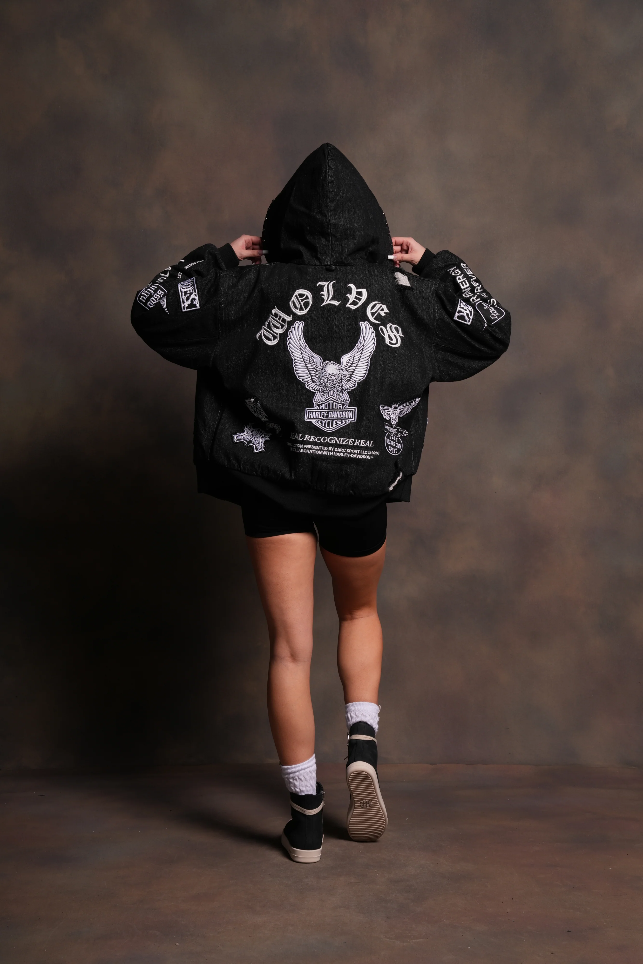 Brotherhood Unisex Cooper Bomber Jacket in Black - Image 11