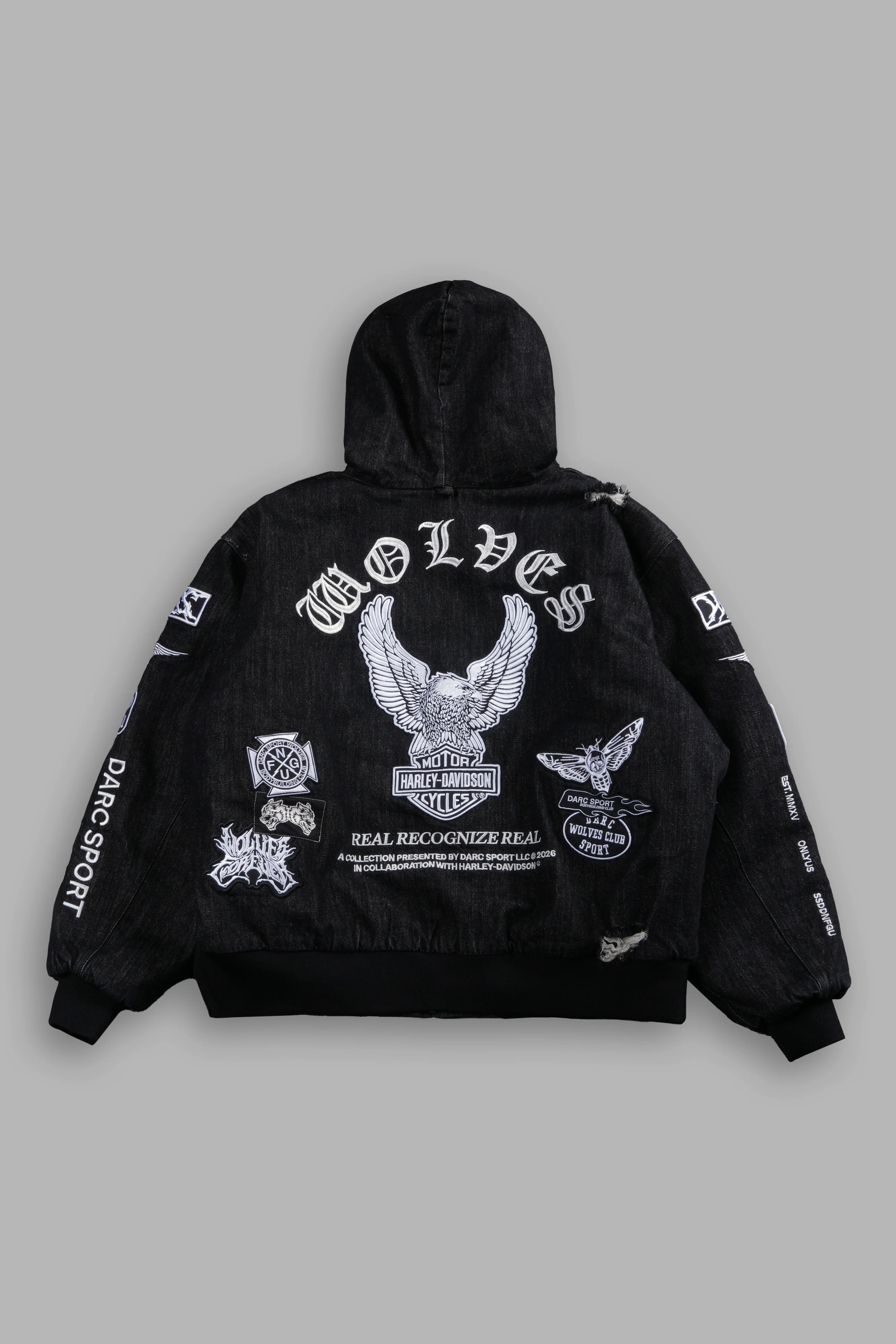 Brotherhood Unisex Cooper Bomber Jacket in Black - Image 3