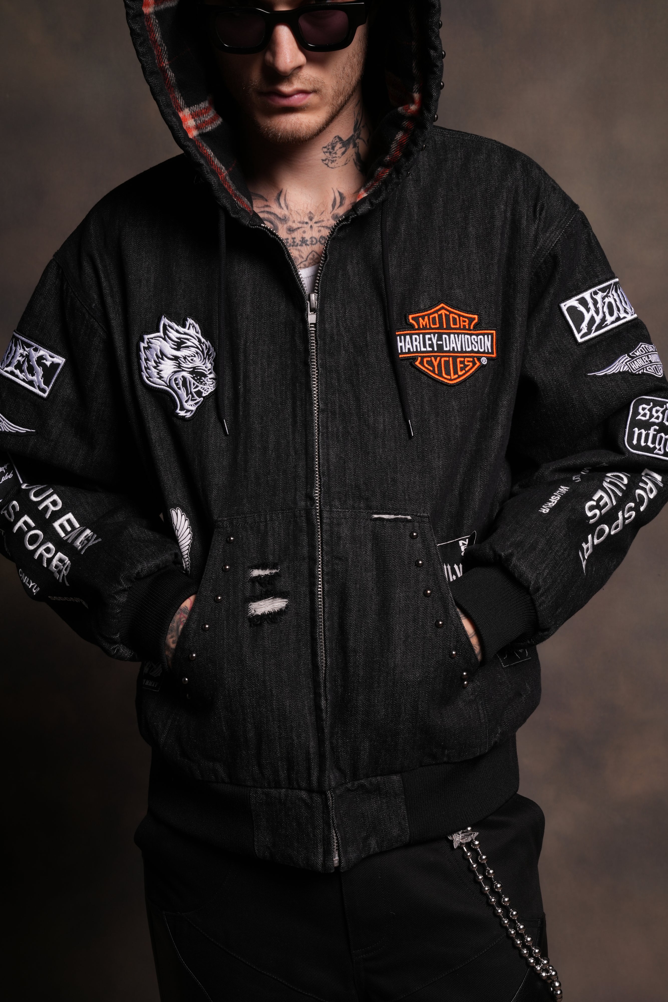 Brotherhood Unisex Cooper Bomber Jacket in Black - Image 6