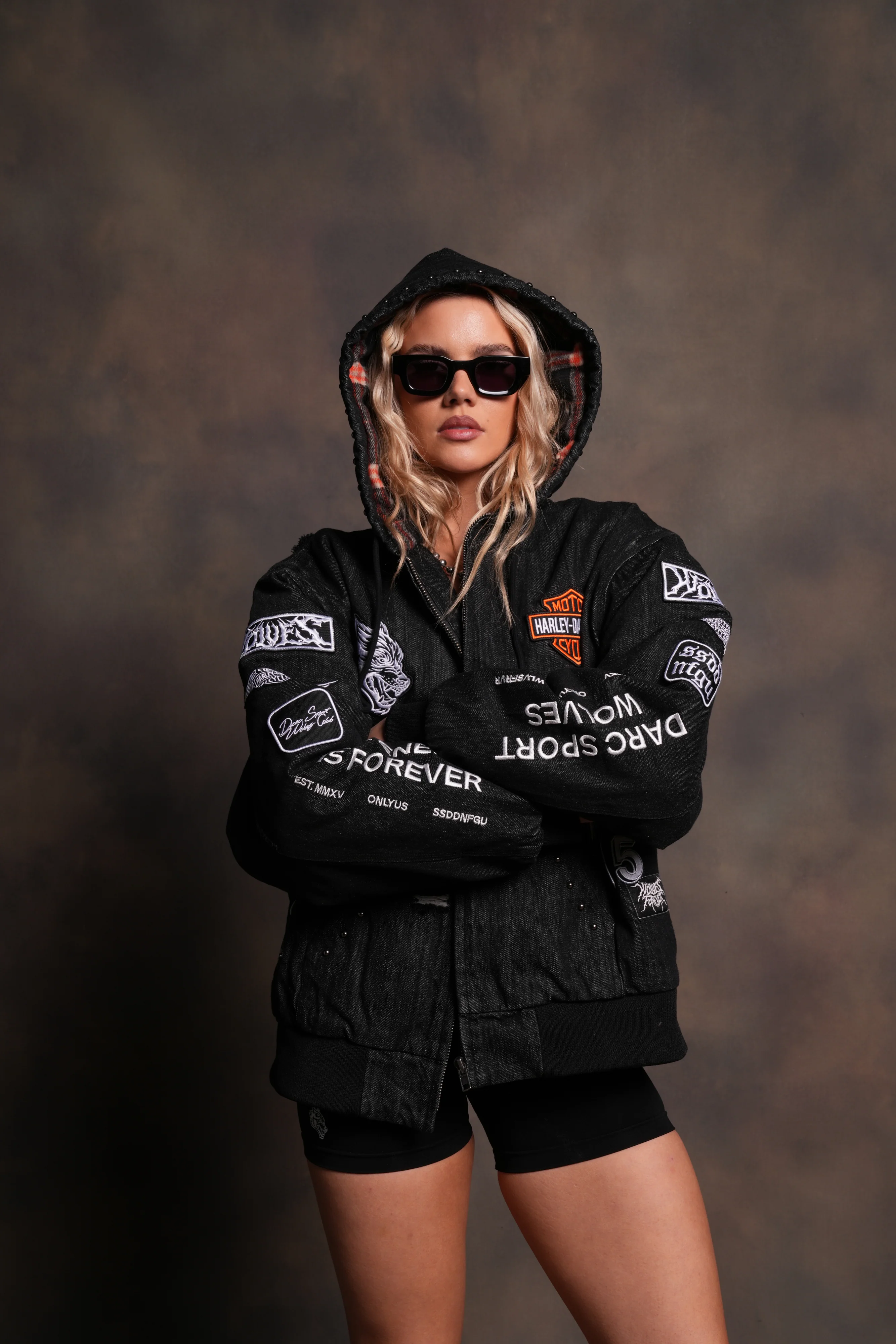 Brotherhood Unisex Cooper Bomber Jacket in Black - Image 8