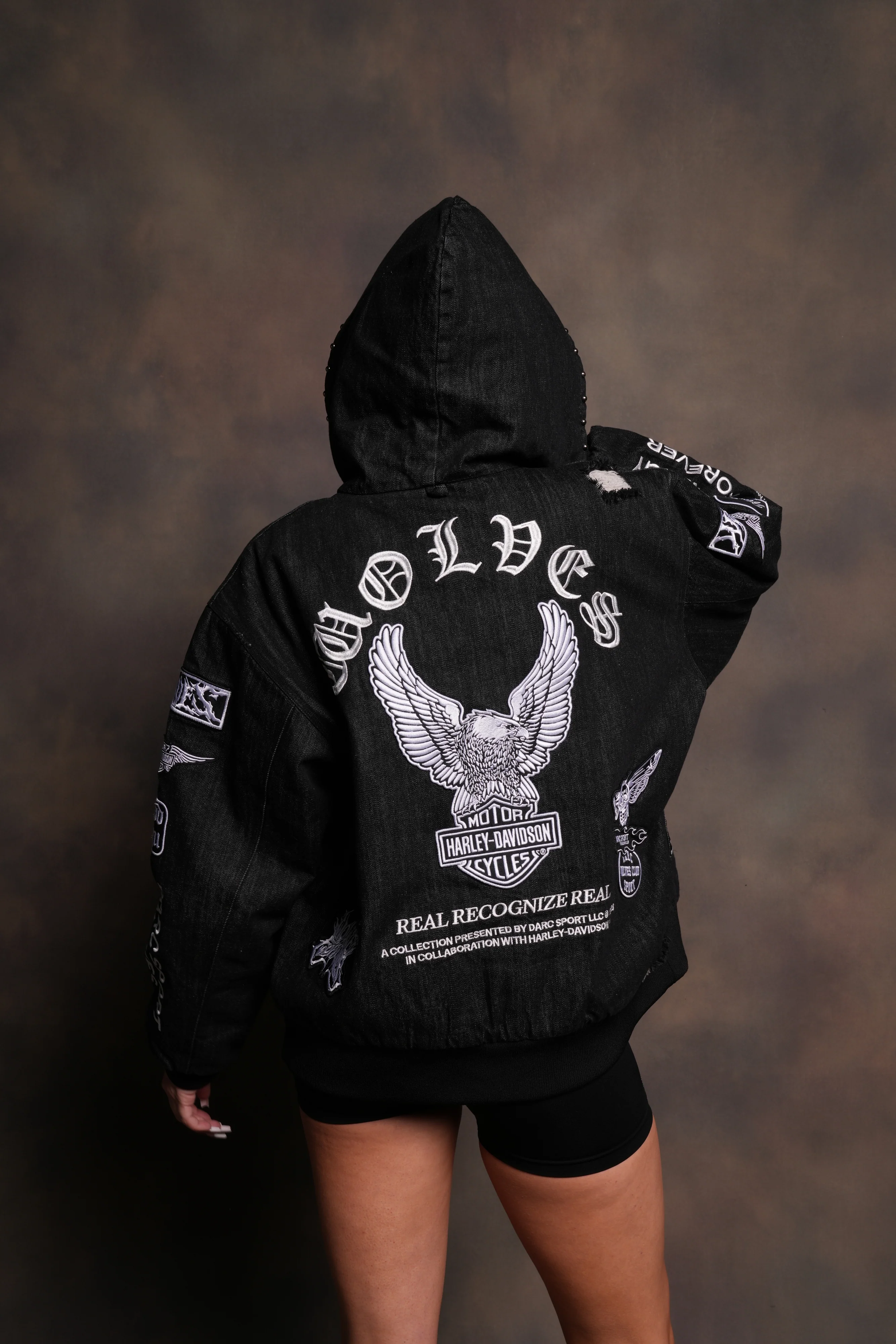 Brotherhood Unisex Cooper Bomber Jacket in Black - Image 9