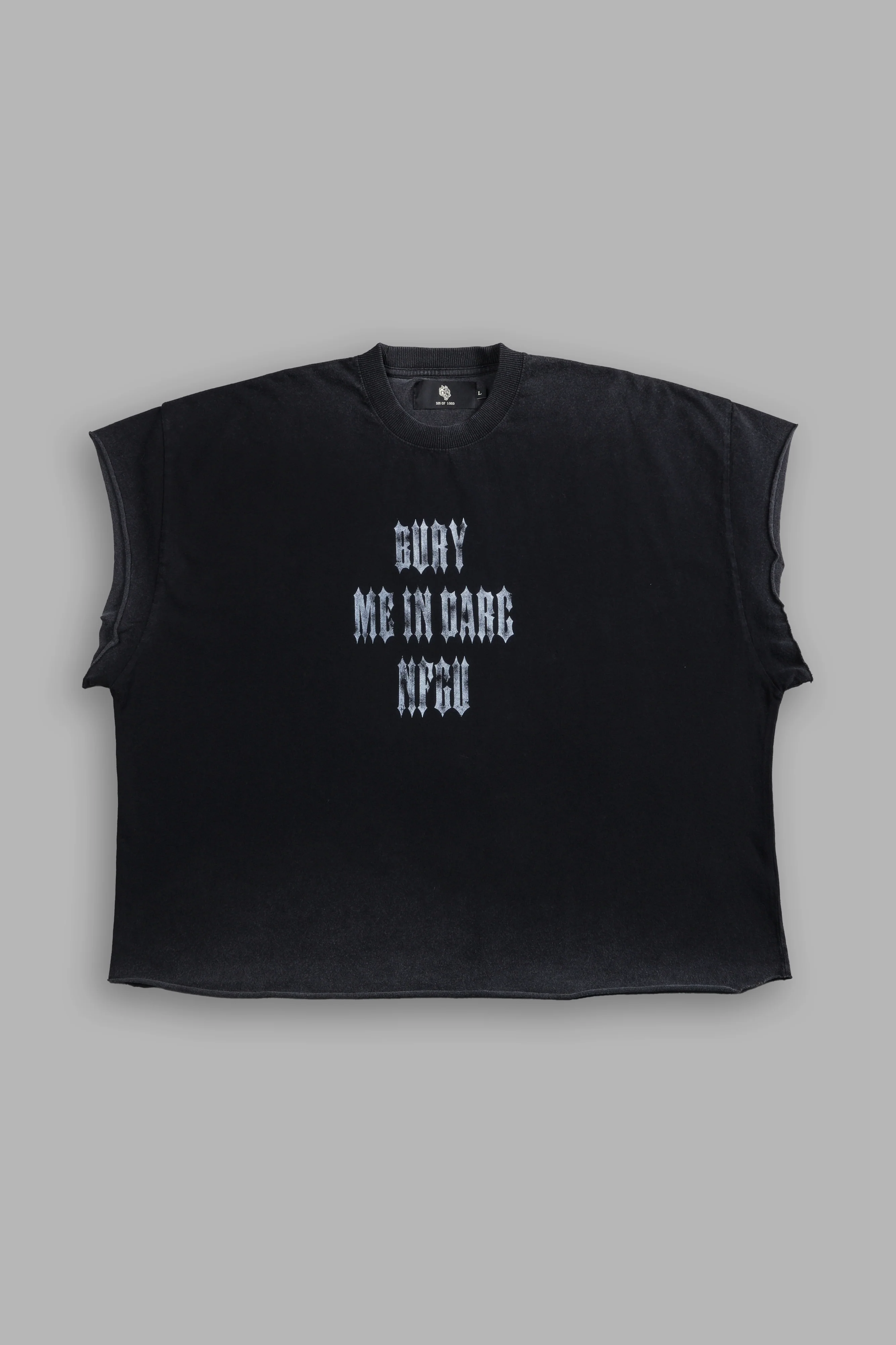Bury Me in Darc Forever Grunge Cut-Off Tee in Black - Image 3
