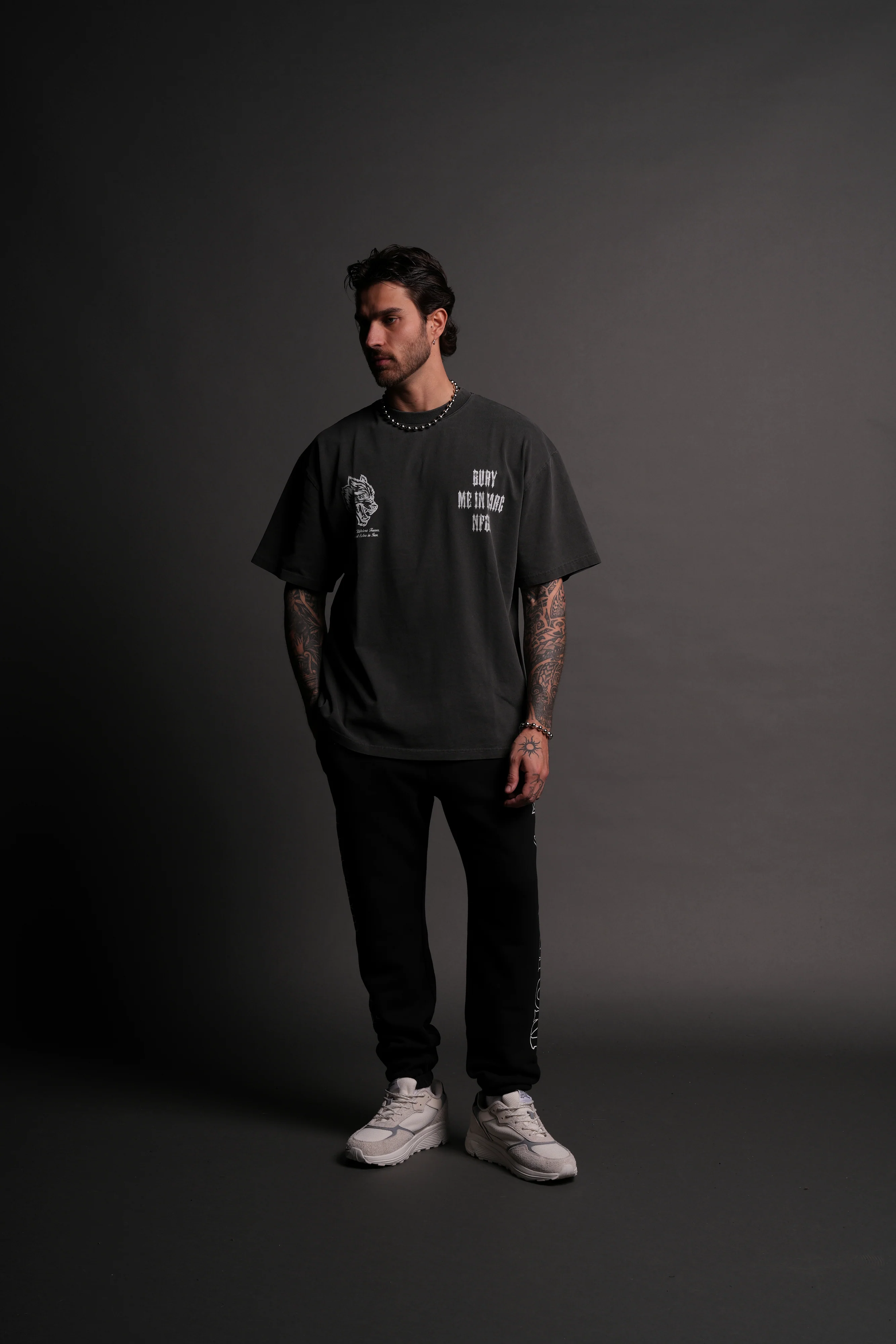 Bury Me In Darc "Grunge" Tee in Wolf Gray - Image 4