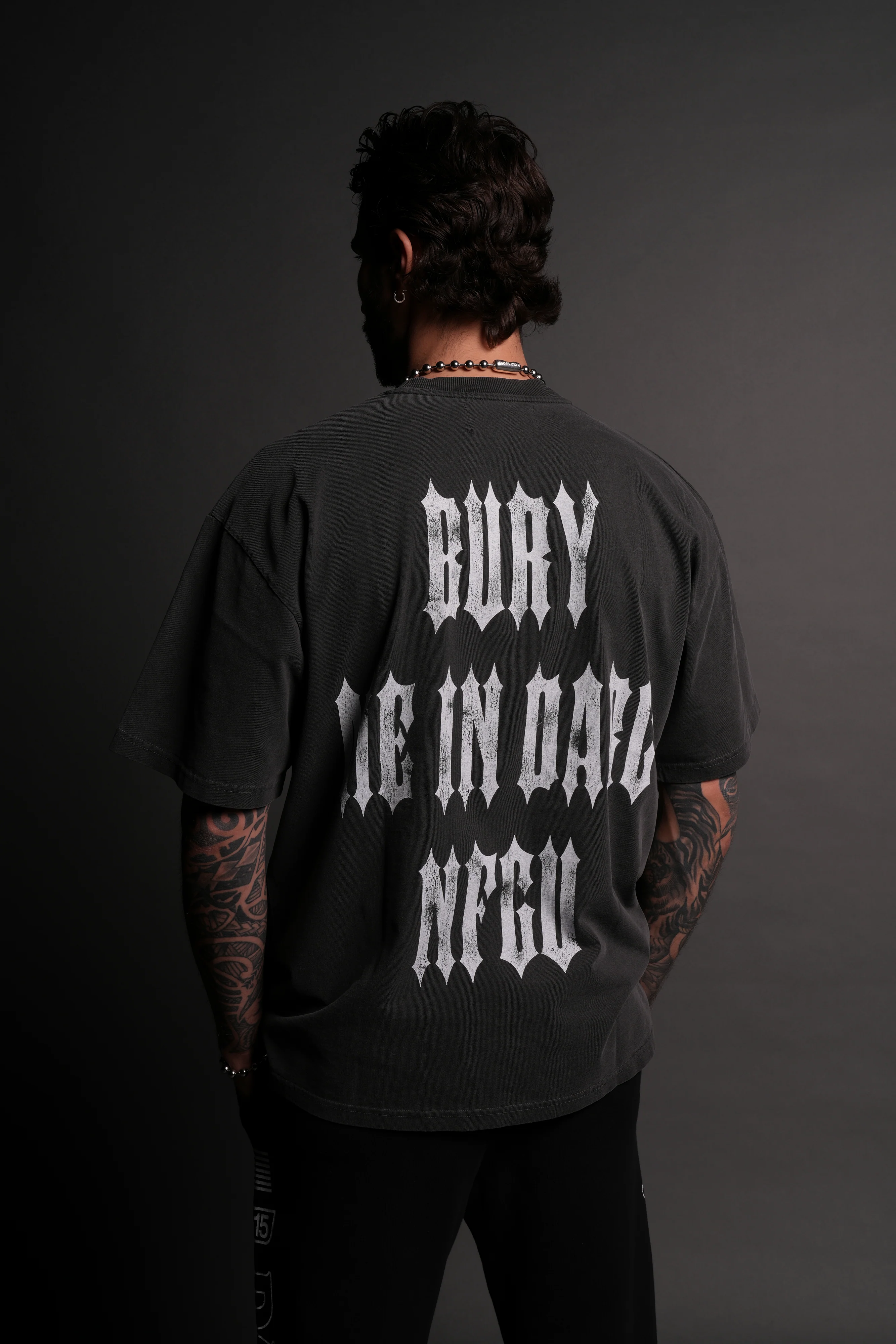 Bury Me In Darc "Grunge" Tee in Wolf Gray - Image 9
