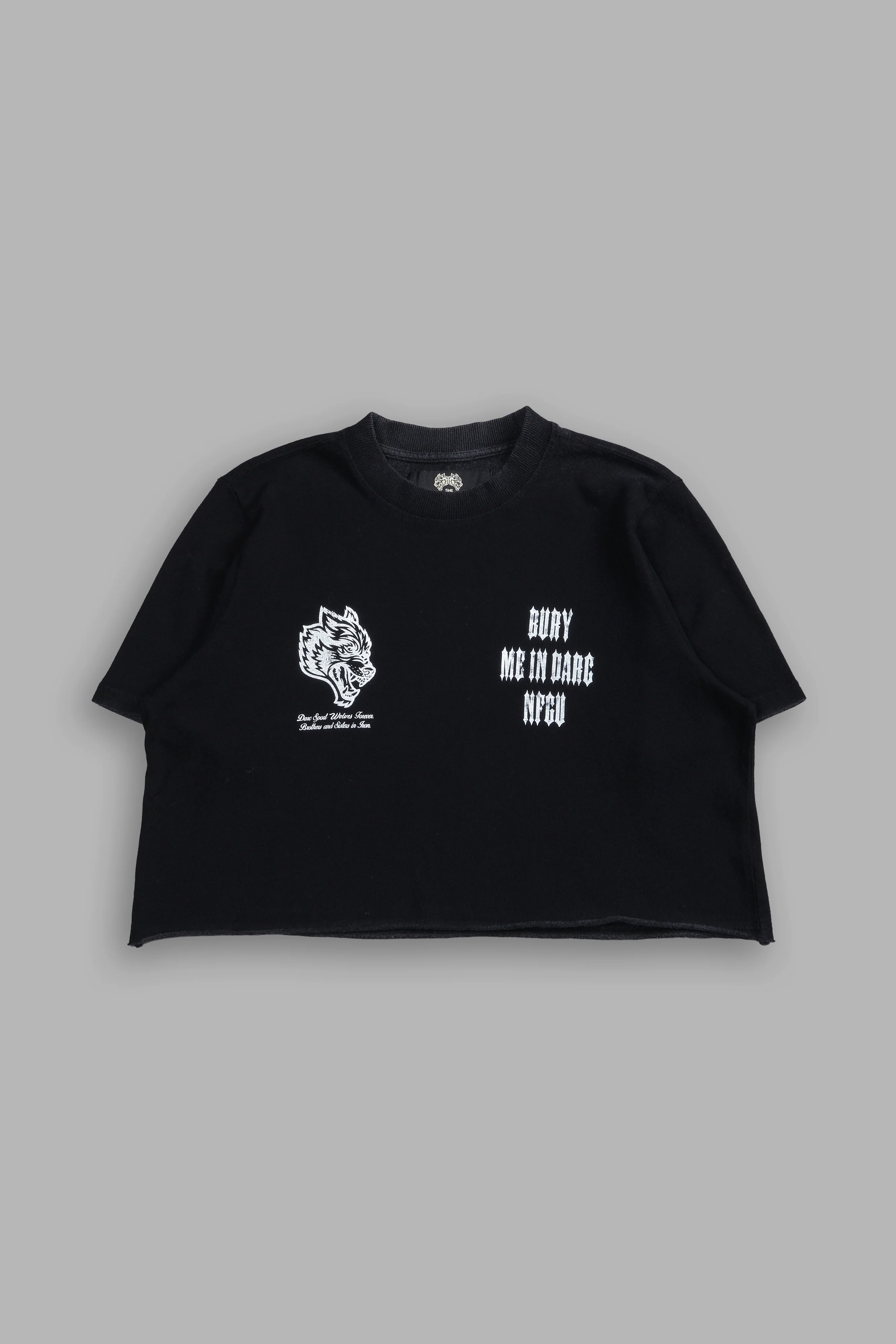 Bury Me In Darc NFGU "Premium" (Cropped) Tee in Black - Image 3