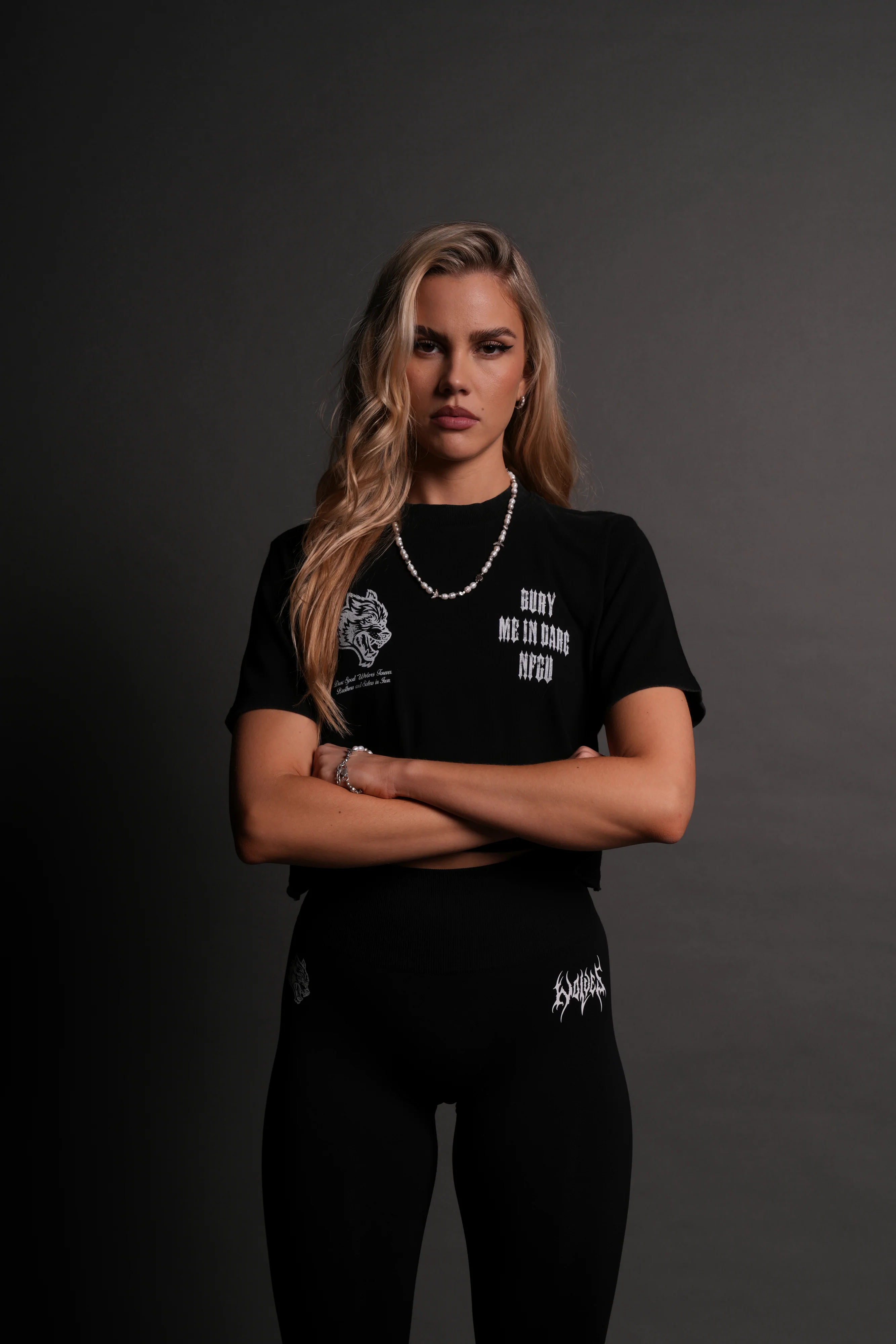 Bury Me In Darc NFGU "Premium" (Cropped) Tee in Black - Image 5