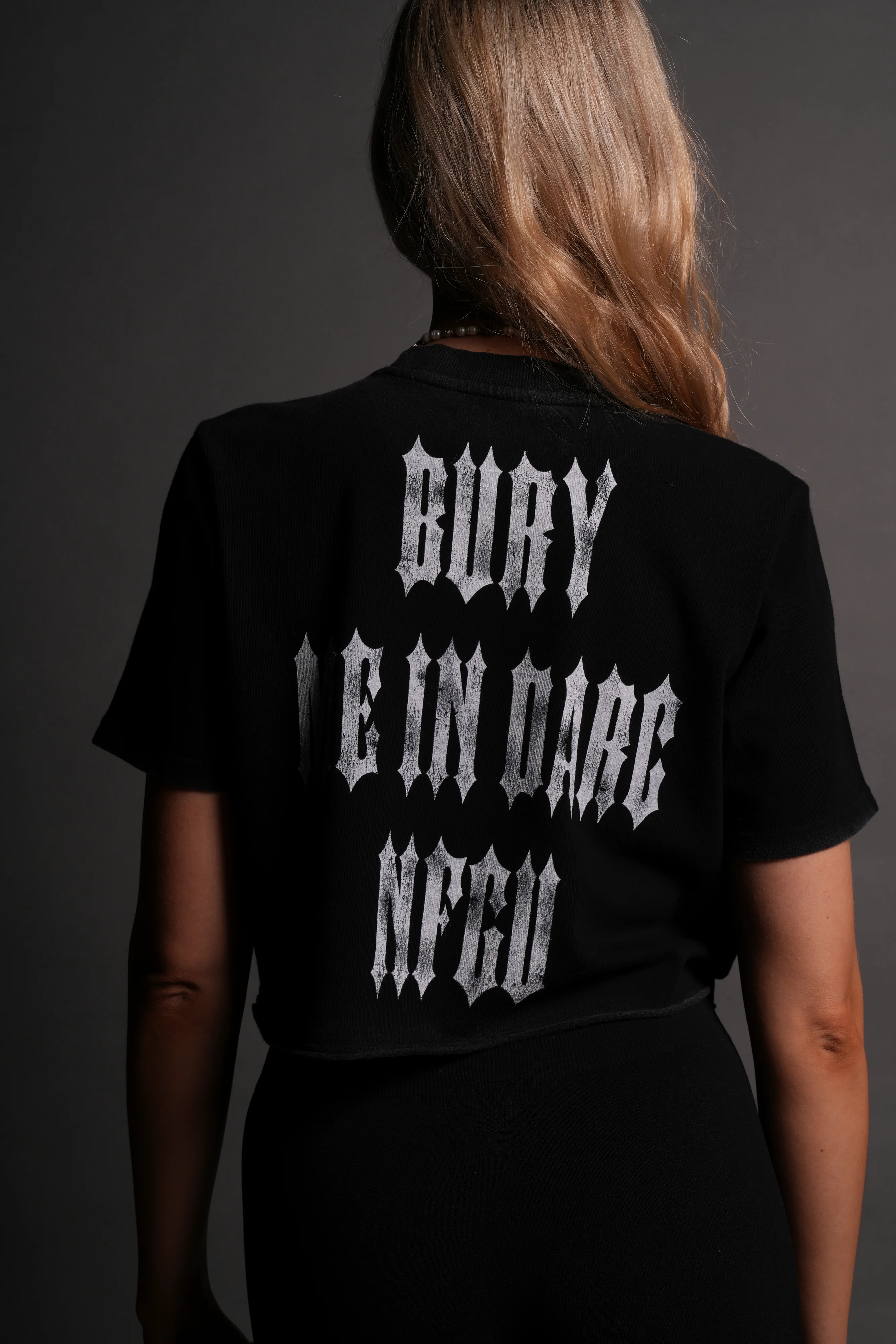 Bury Me In Darc NFGU "Premium" (Cropped) Tee in Black - Image 9