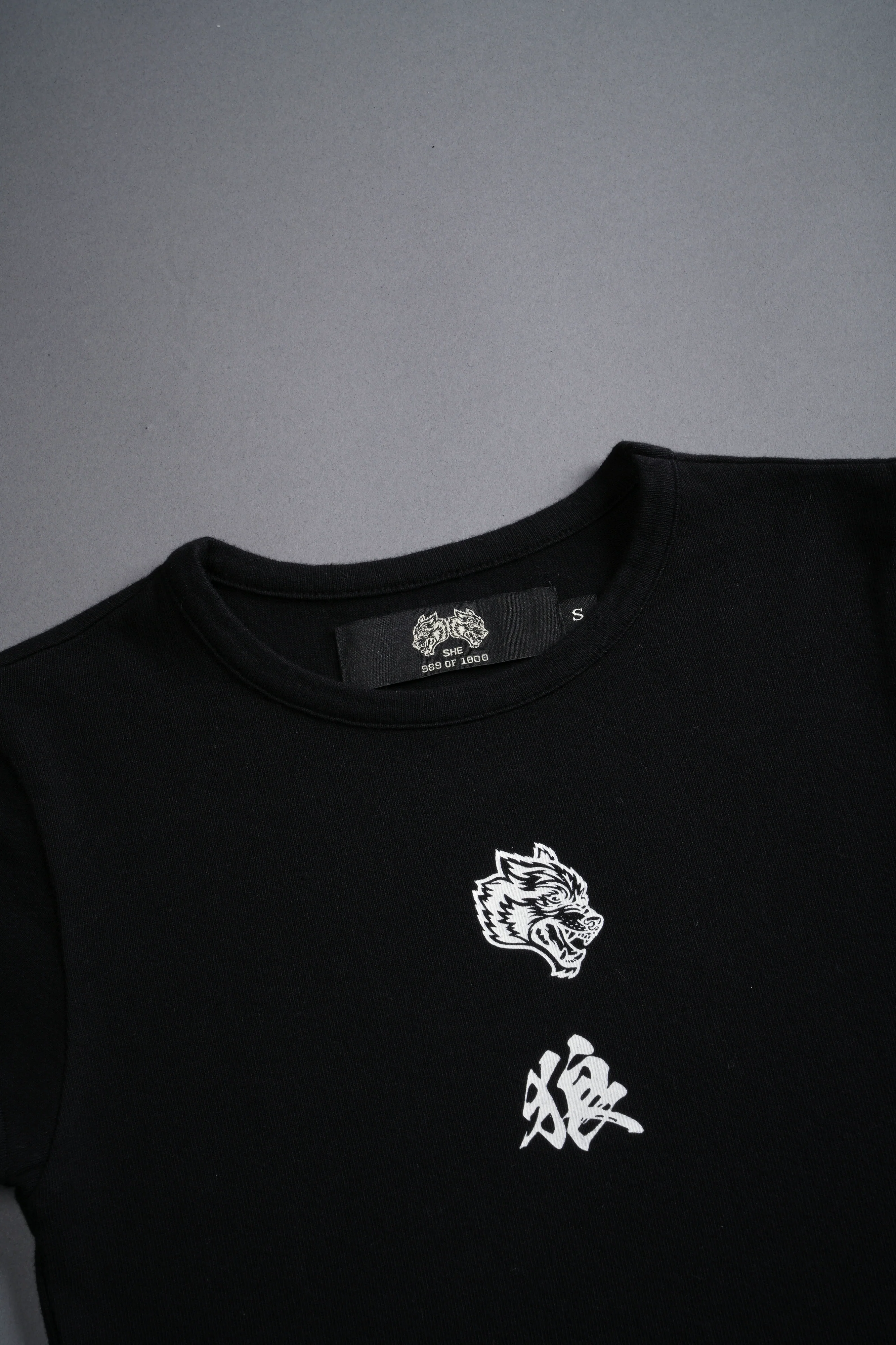 Bushido Wolf Baby Tee in Black - Image 8