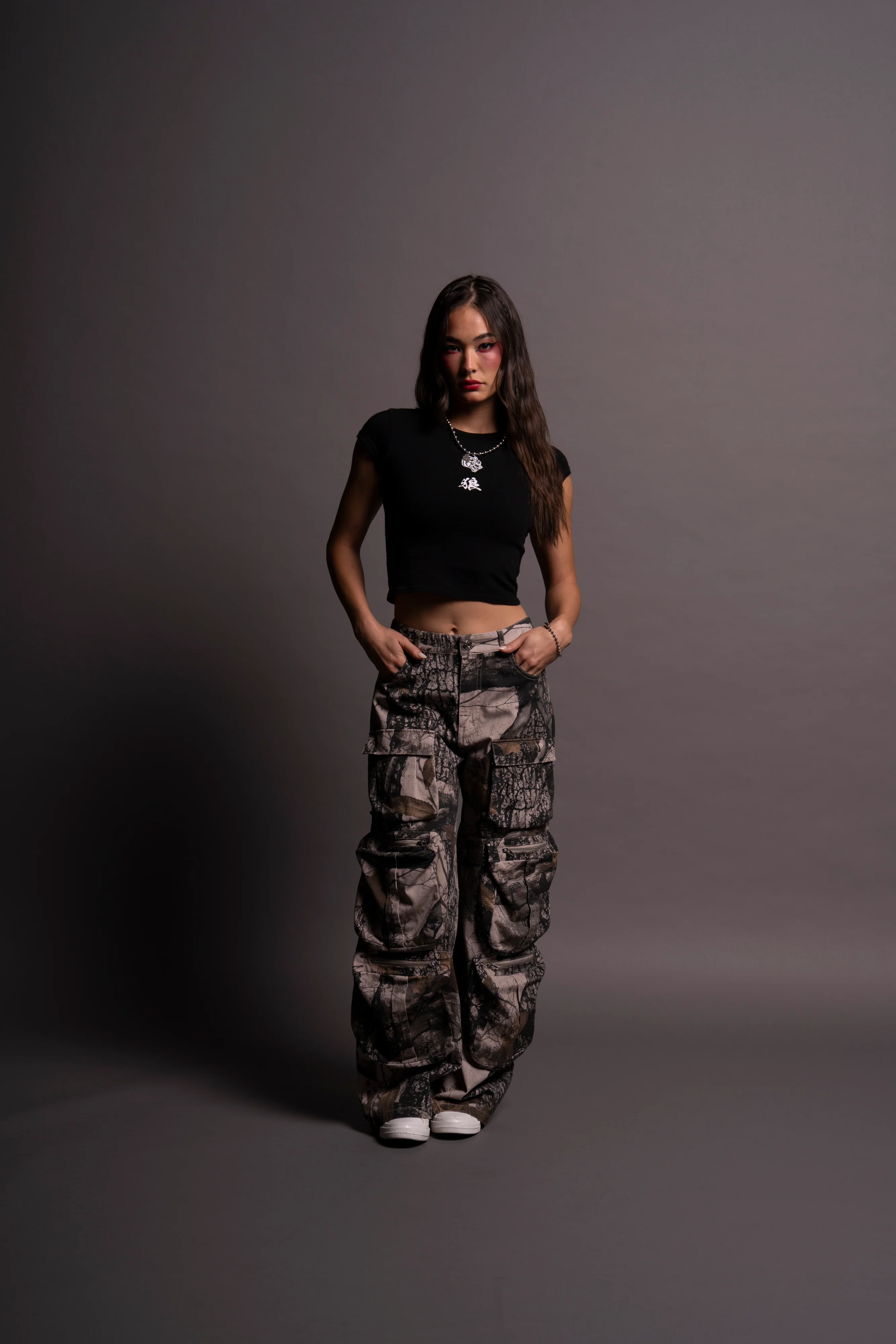 Bushido Wolf Baby Tee in Black - Image 9