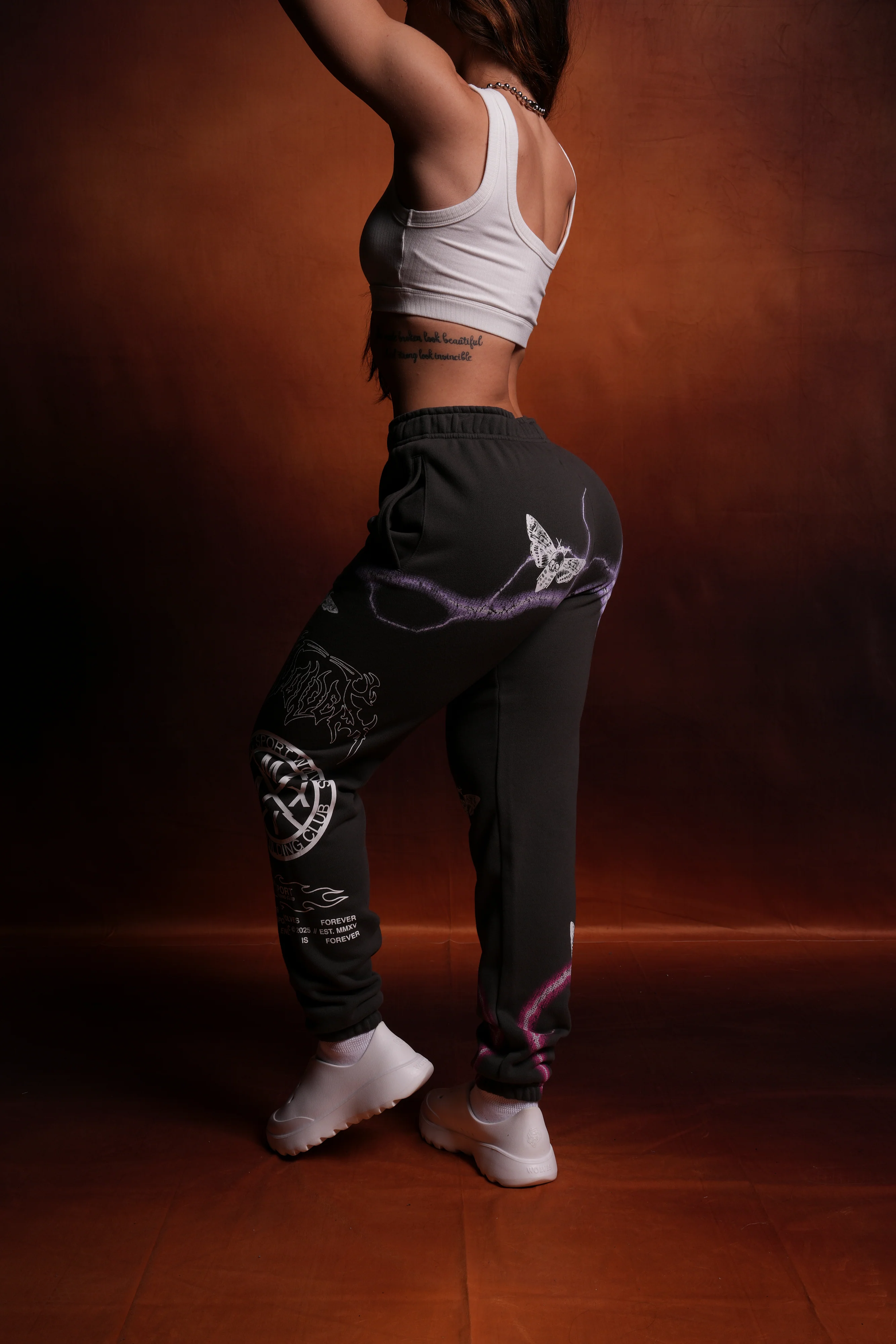Charged Up She Post Lounge Sweats in Wolf Gray - Image 5