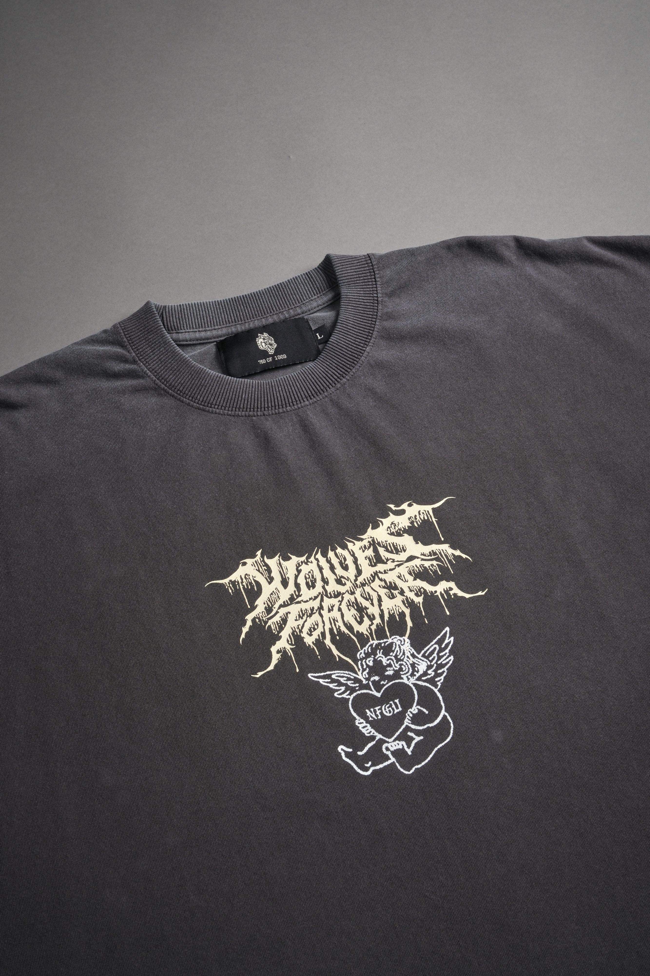 Cherub Core Grunge Cut-Off Tee in Wolf Gray - Image 7
