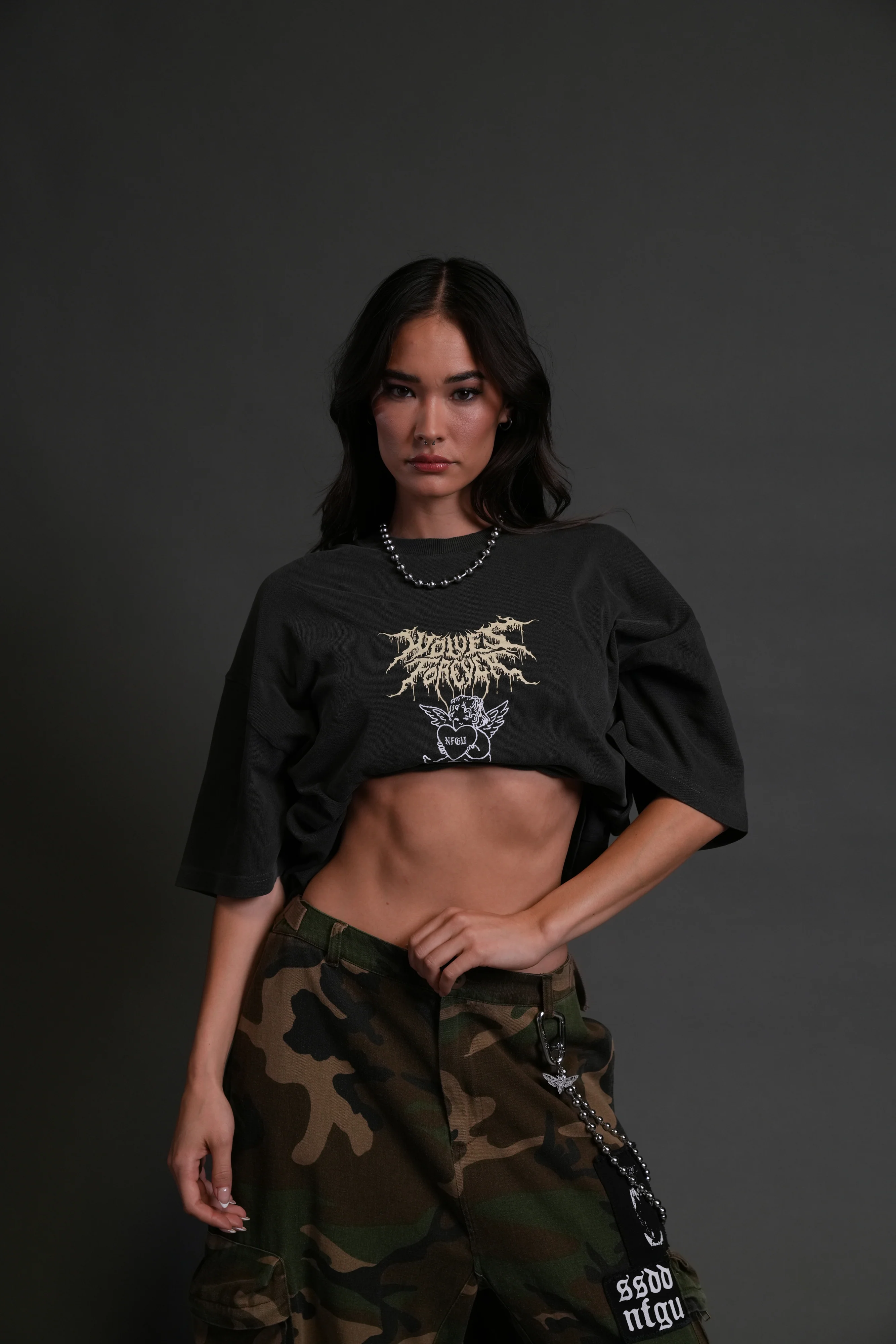 Cherub Core "Premium" Oversized Tee in Wolf Gray - Image 12