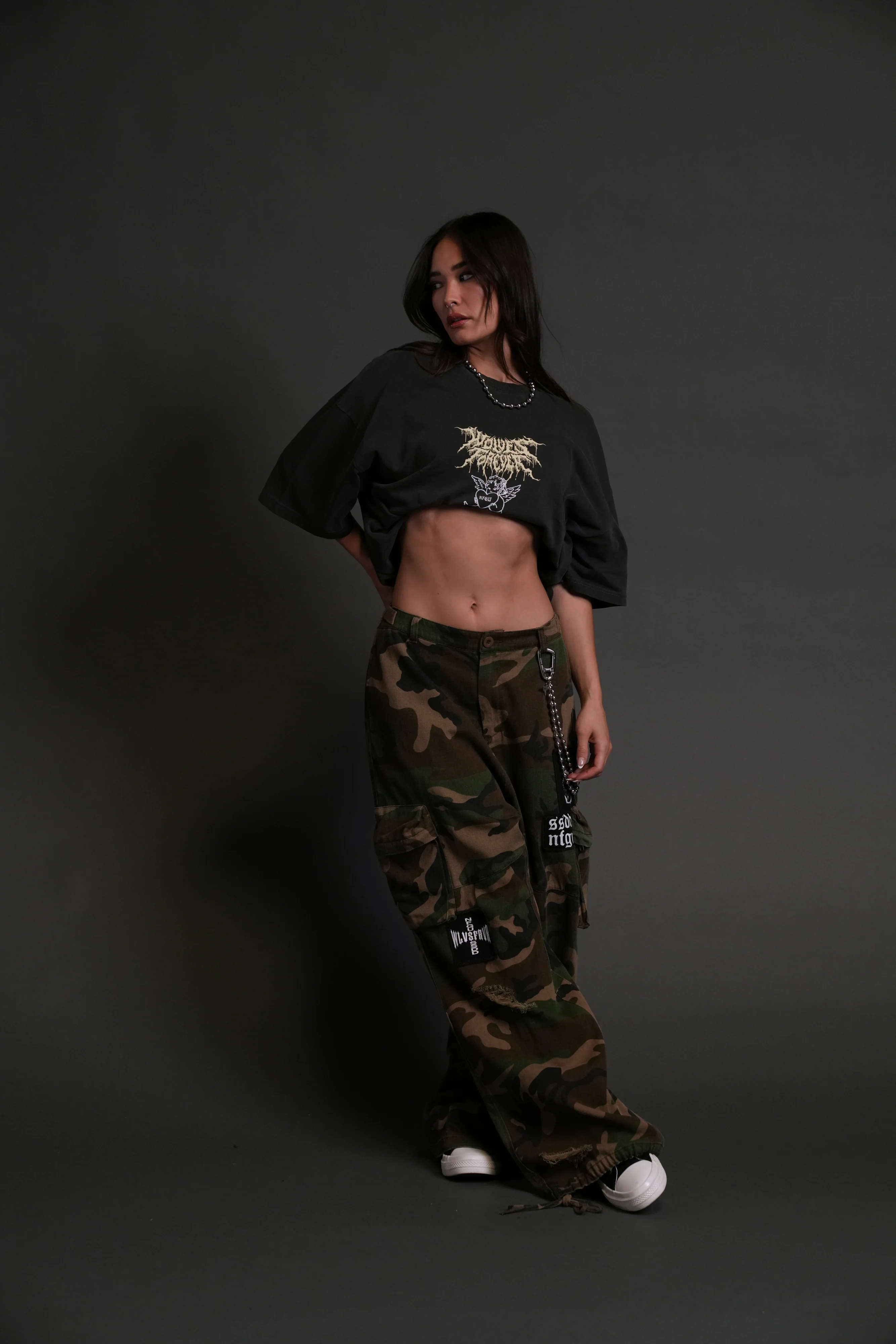 Cherub Core "Premium" Oversized Tee in Wolf Gray - Image 14