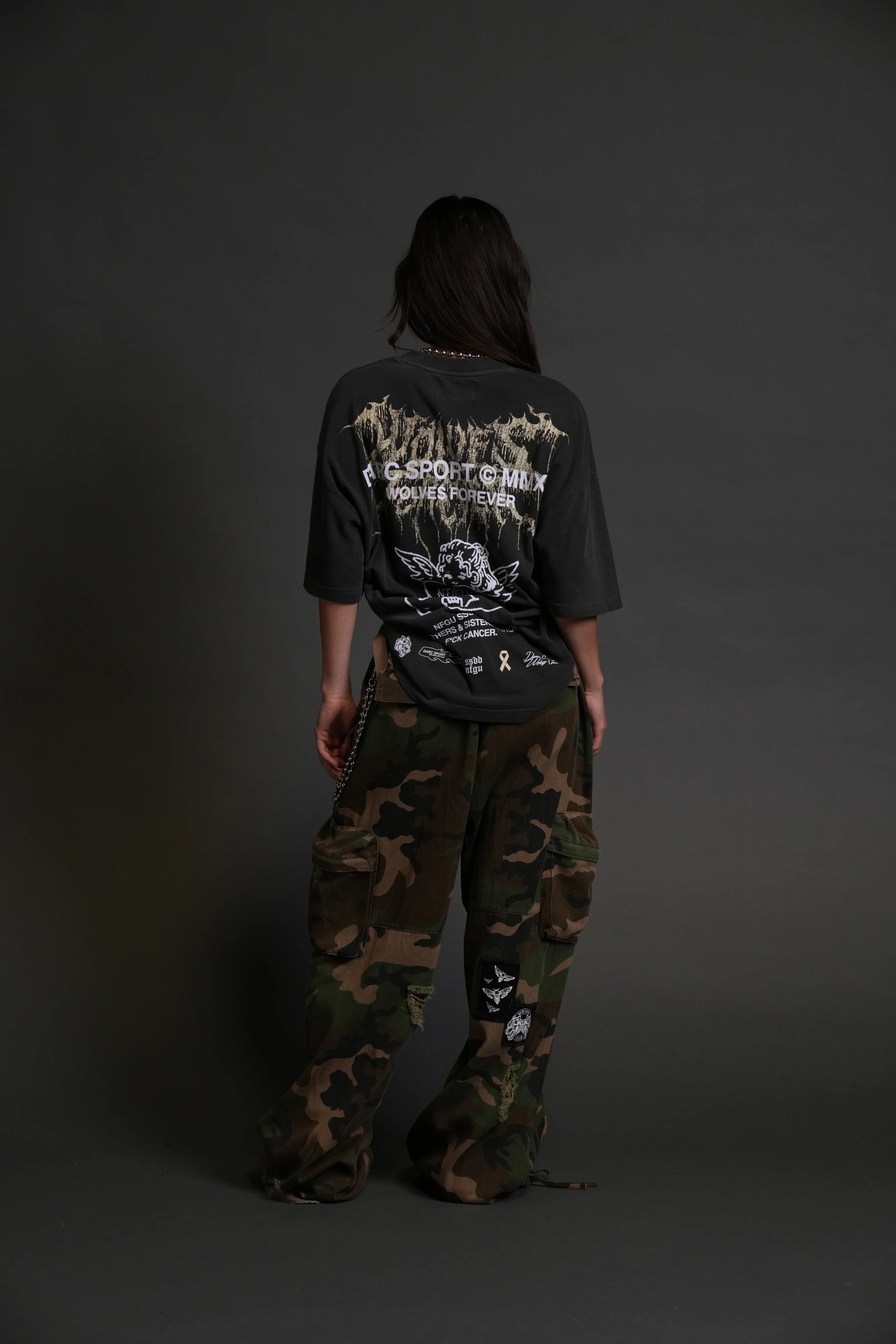 Cherub Core "Premium" Oversized Tee in Wolf Gray - Image 15