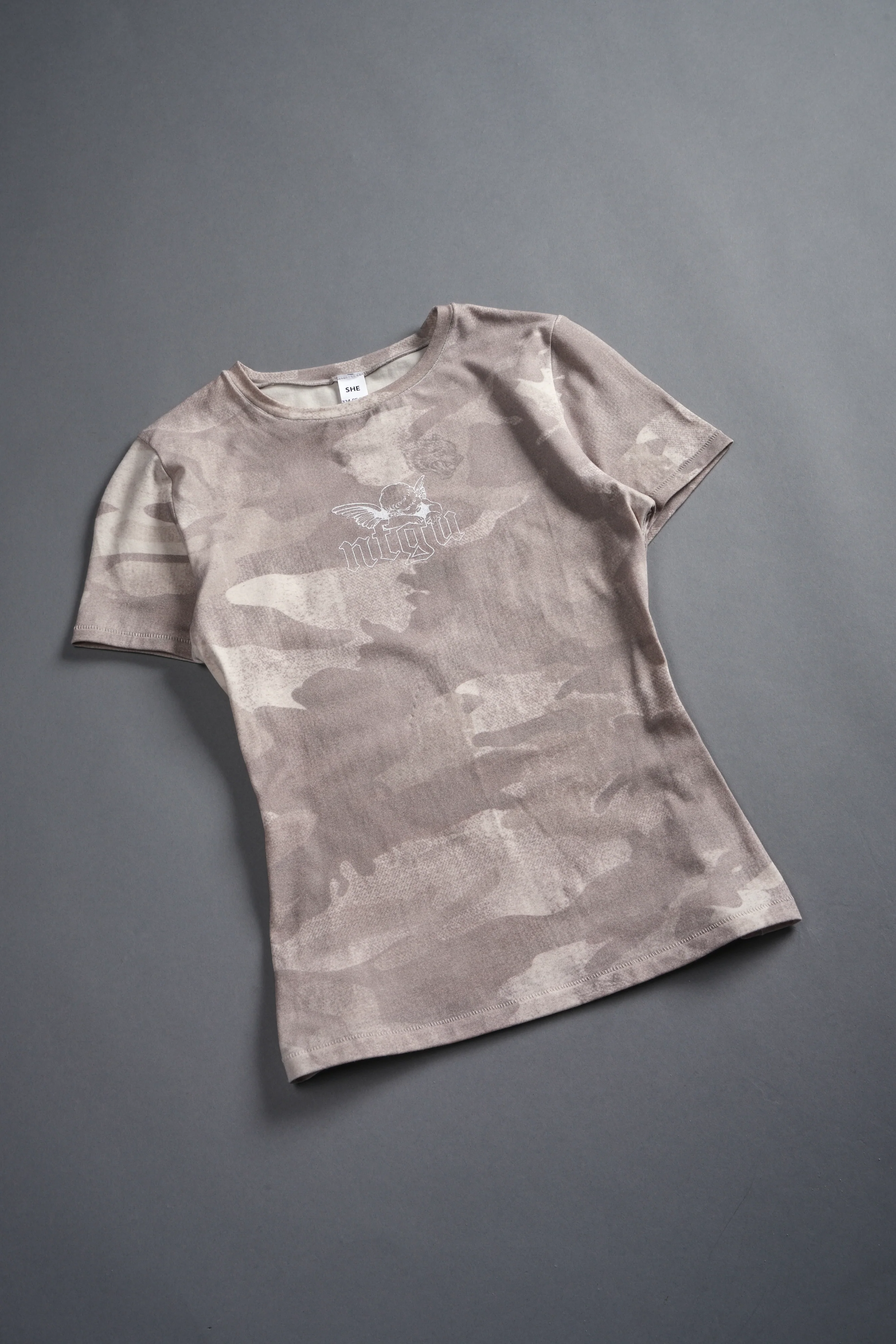 Cherub NFGU "Eden" S/S Tee in Clay Vintage Woodland Camo - Image 3