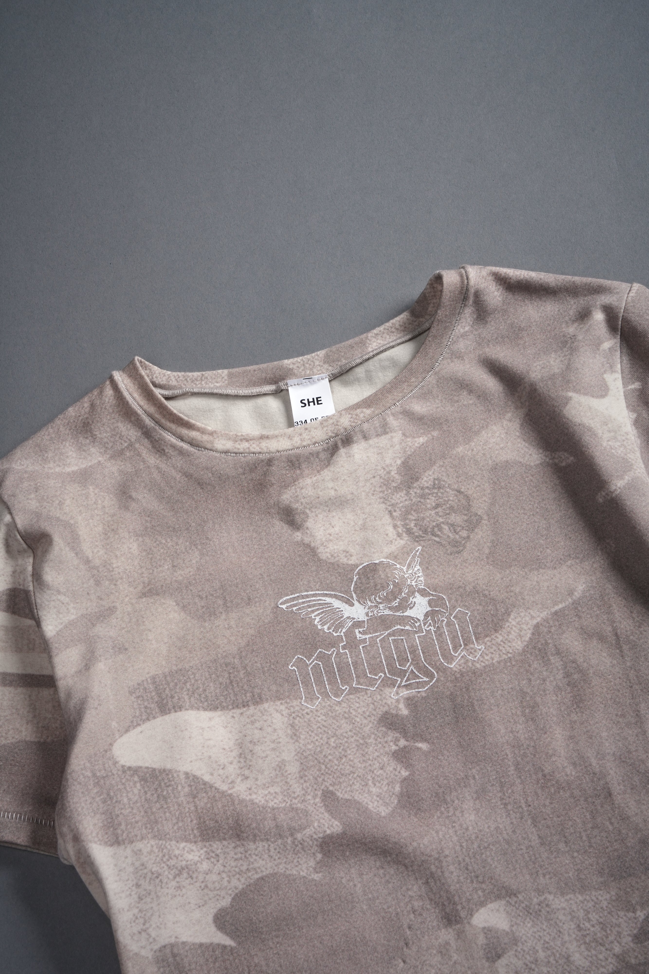 Cherub NFGU "Eden" S/S Tee in Clay Vintage Woodland Camo - Image 4