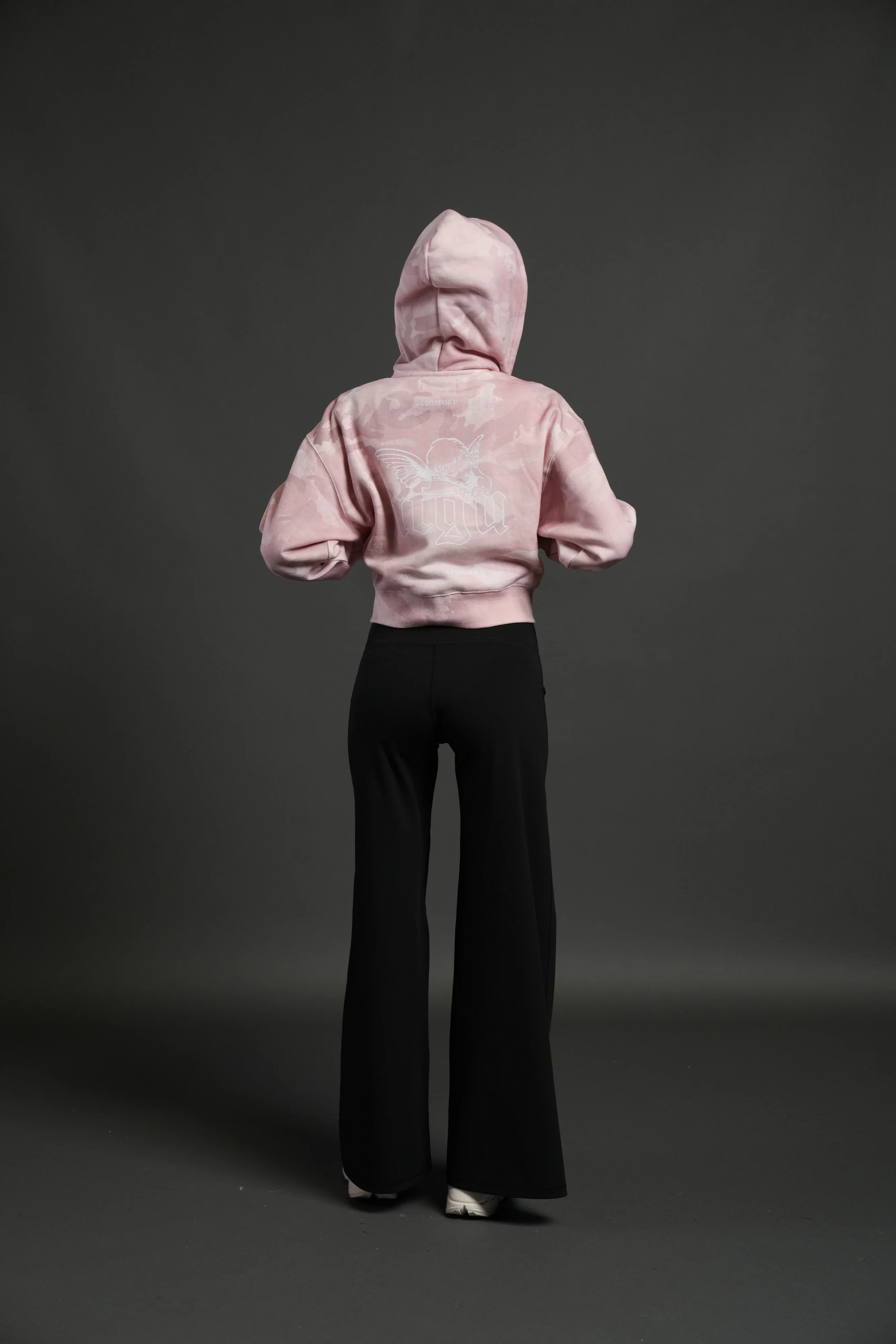 Cherub NFGU "Sage" Cropped Zip Hoodie in Blush Vintage Woodland Camo - Image 4