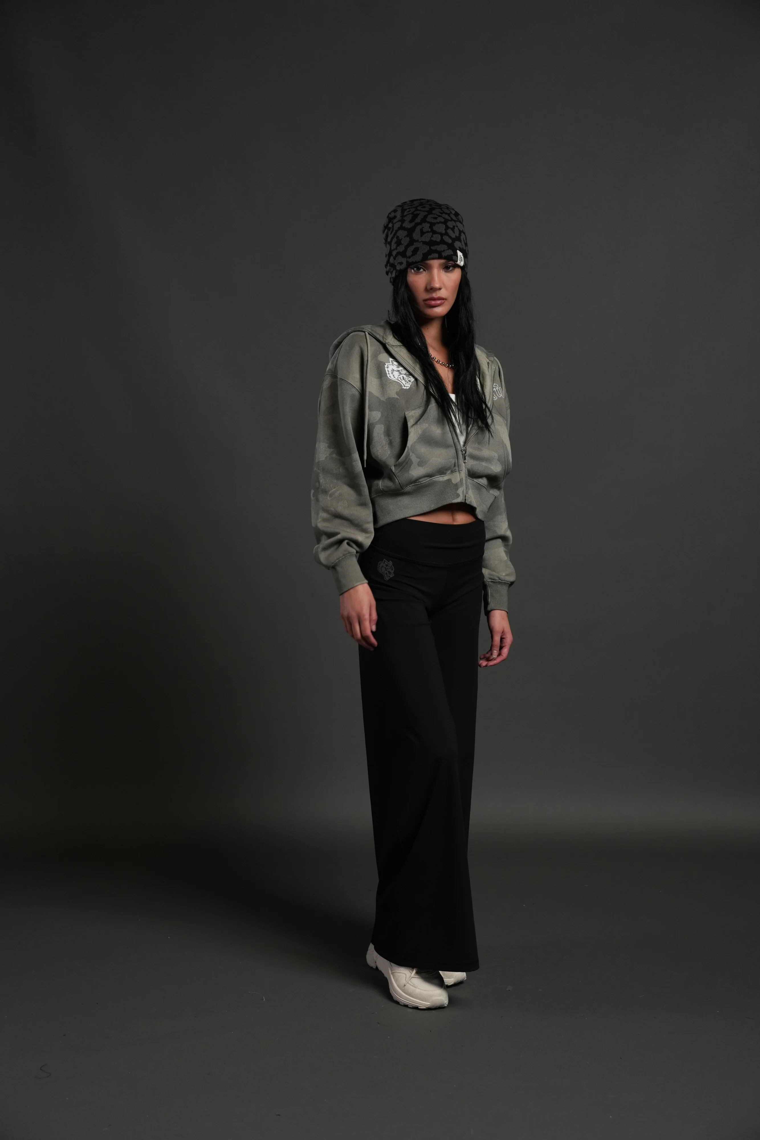 Cherub NFGU "Sage" Cropped Zip Hoodie in Lush Vintage Woodland Camo - Image 3
