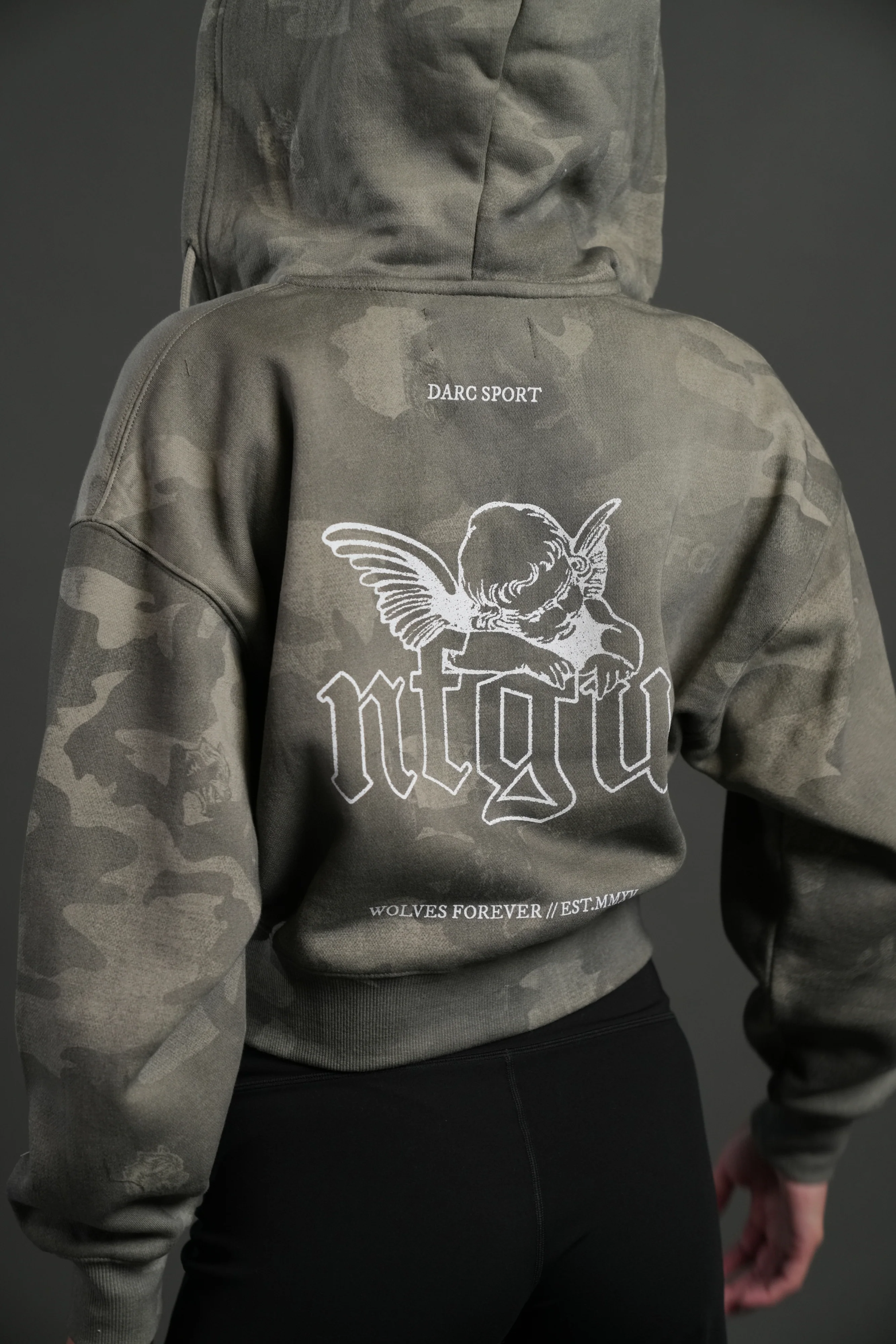 Cherub NFGU "Sage" Cropped Zip Hoodie in Lush Vintage Woodland Camo - Image 6