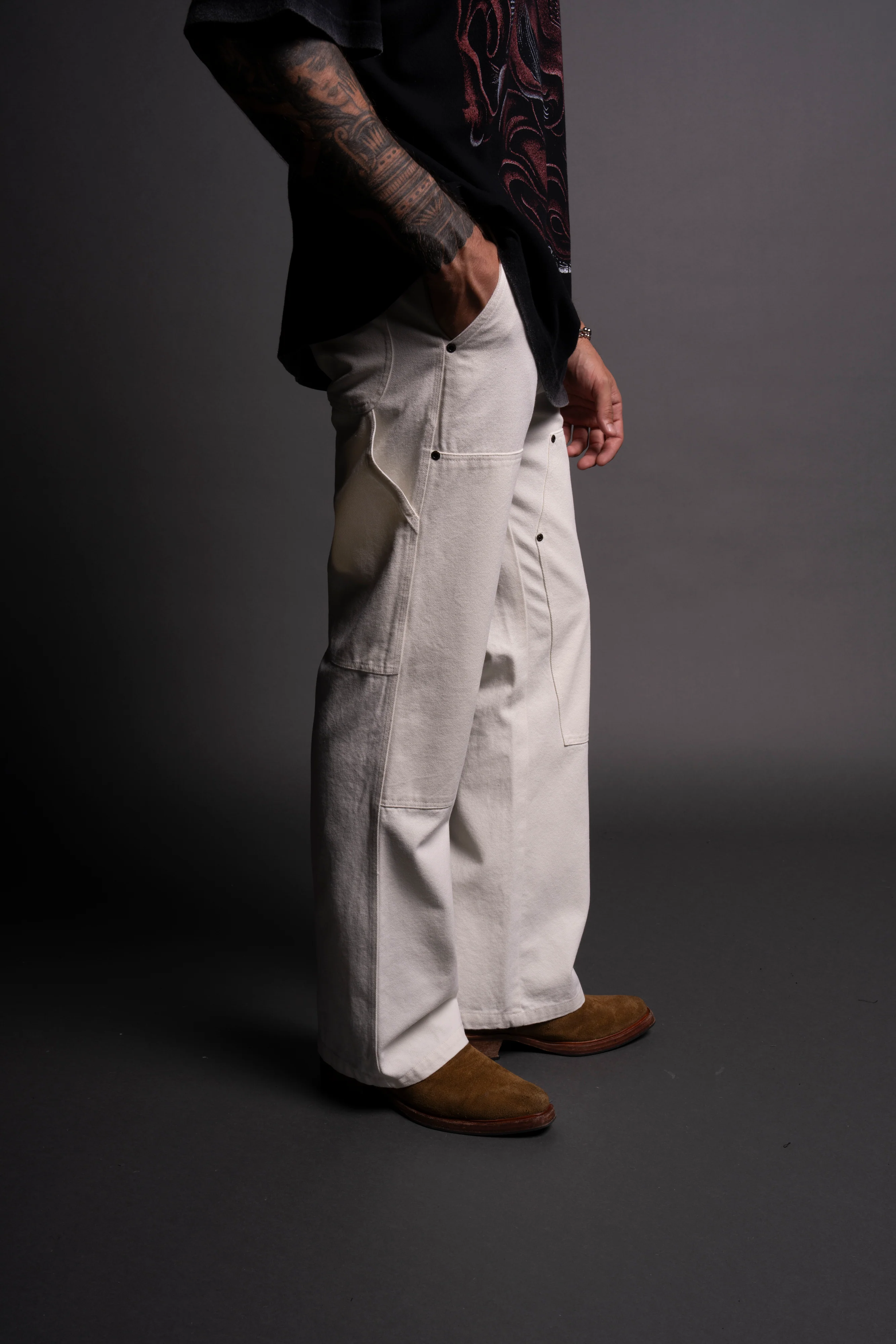 Chopper Hoffa Flare Pants in Cream - Image 5