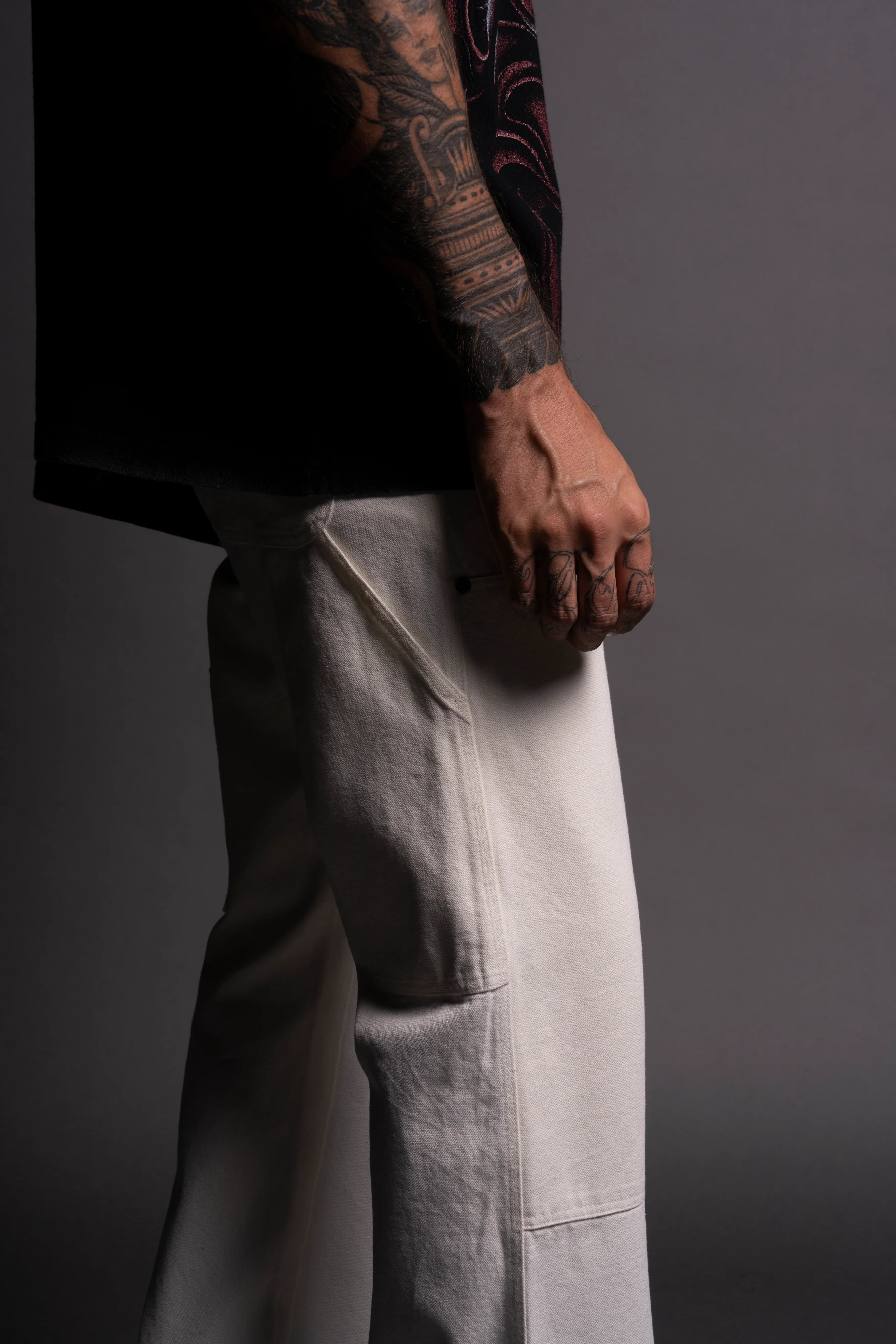 Chopper Hoffa Flare Pants in Cream - Image 9