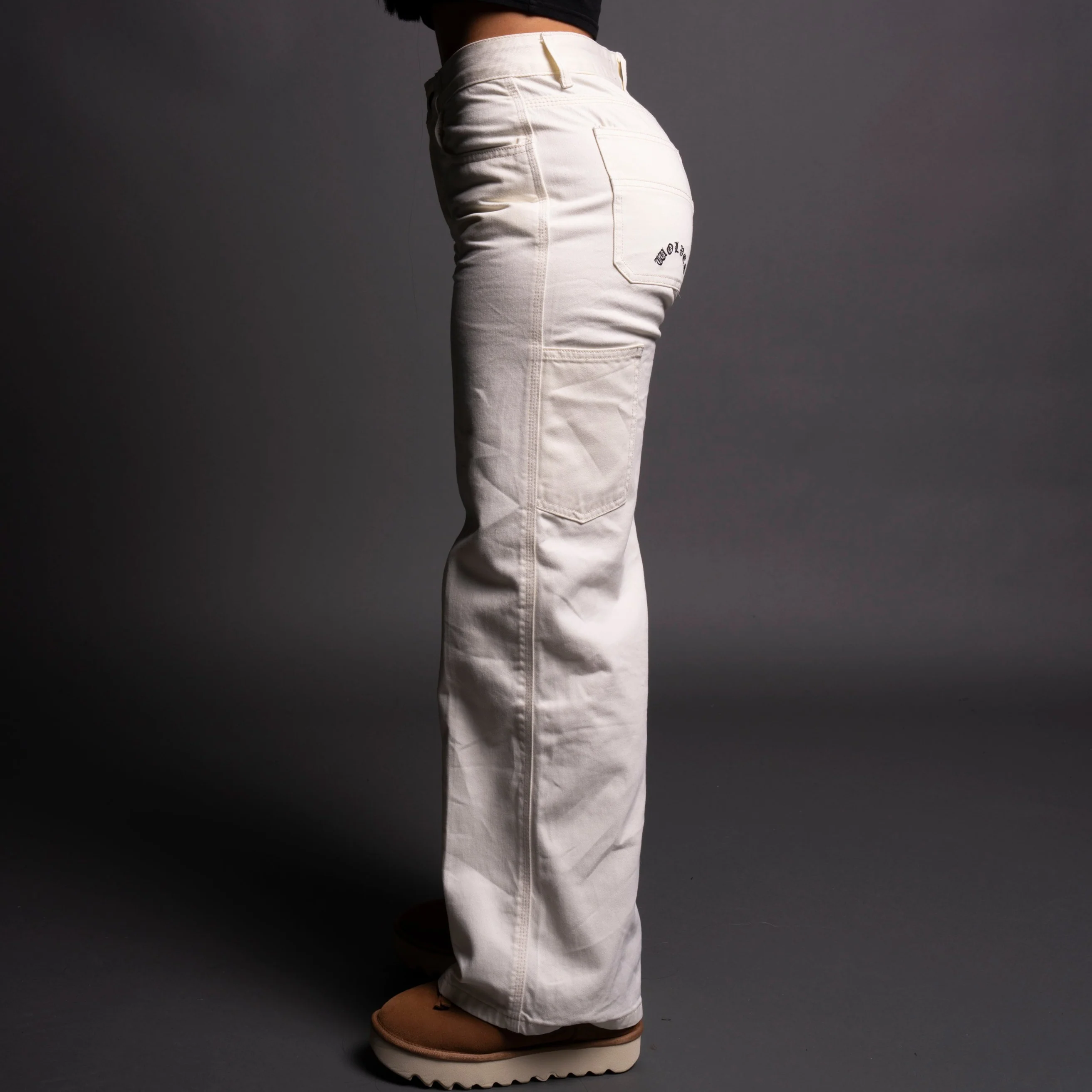 Chopper Lira Denim She Carpenter Pants in Cream - Image 2