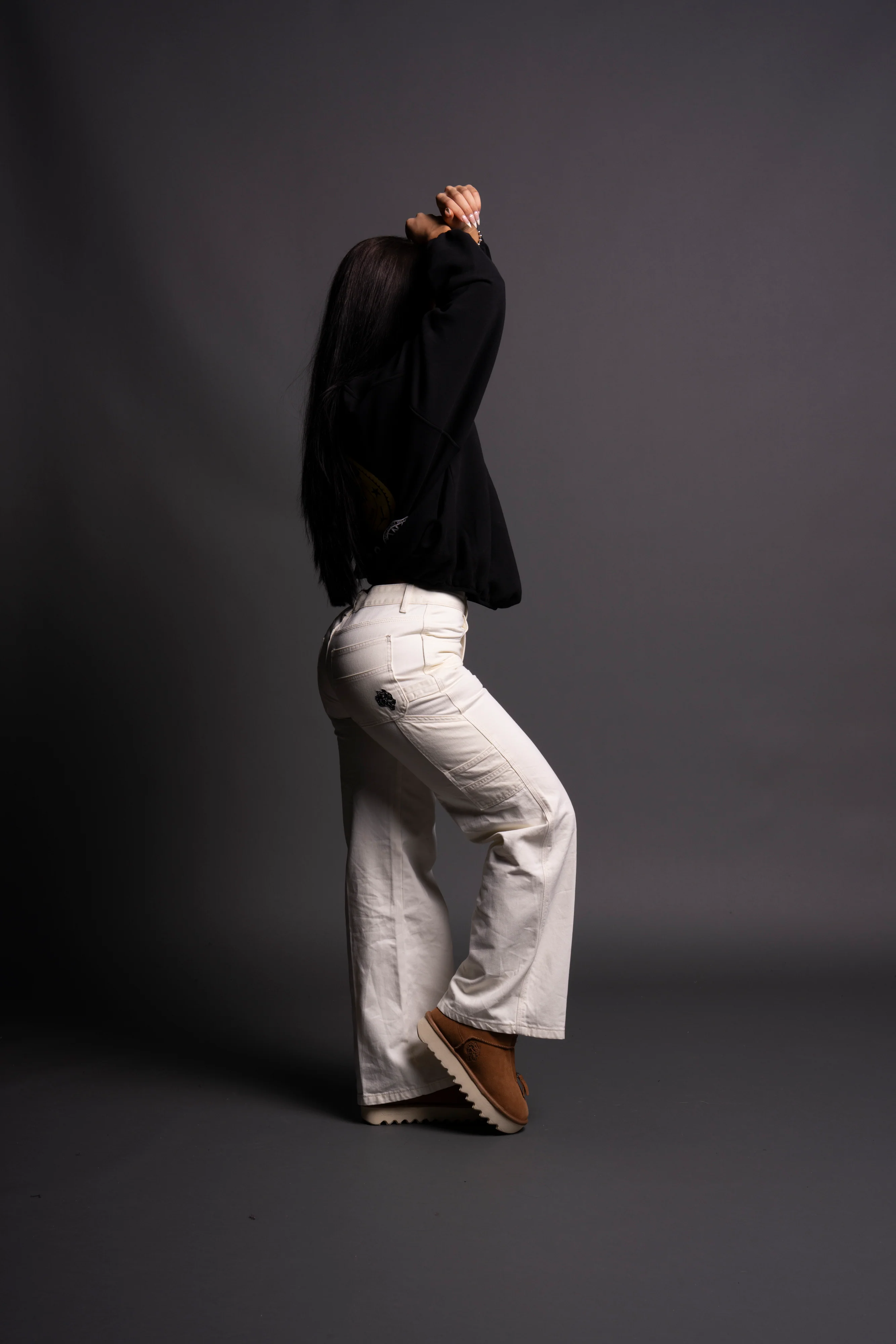 Chopper Lira Denim She Carpenter Pants in Cream - Image 6