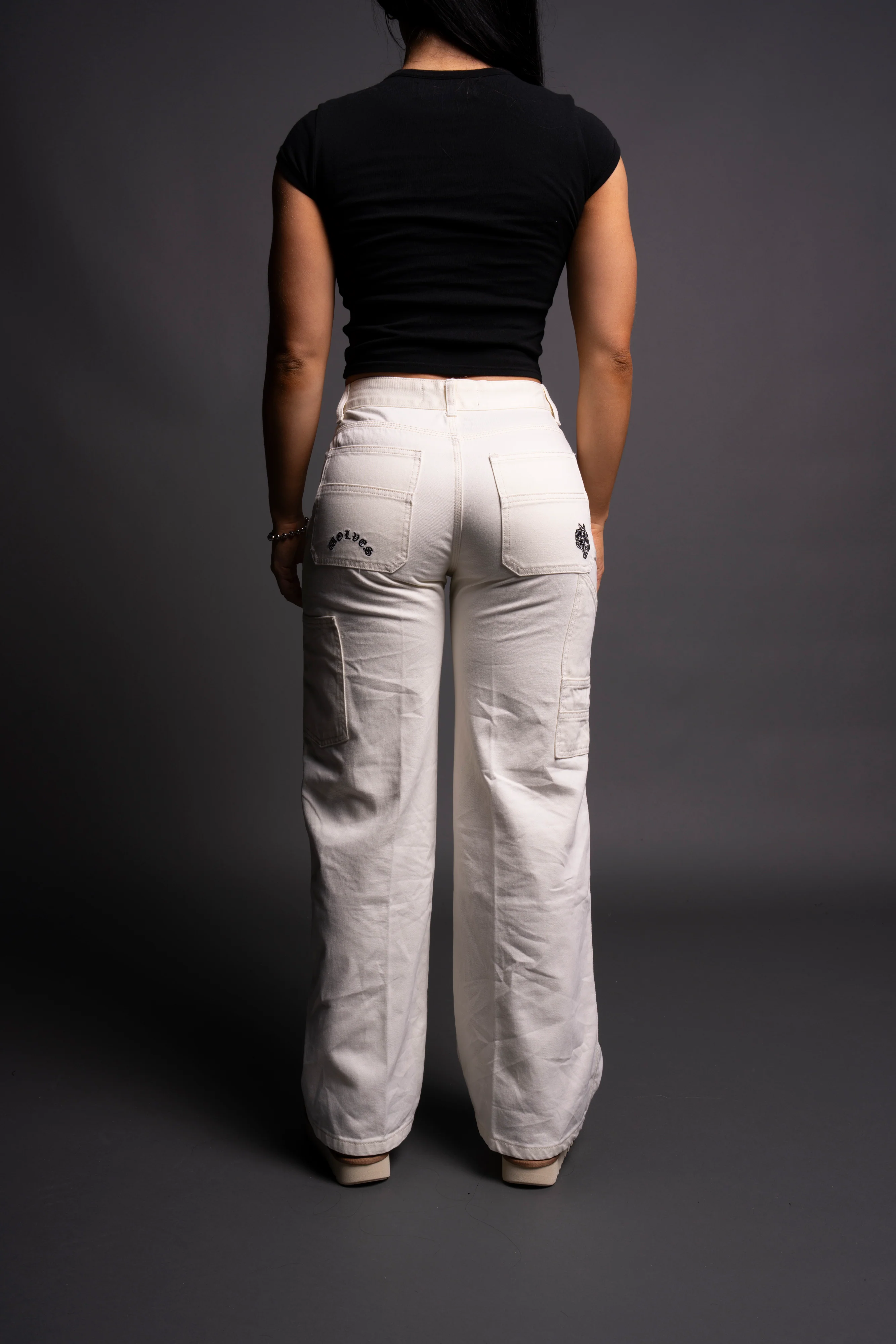 Chopper Lira Denim She Carpenter Pants in Cream - Image 8
