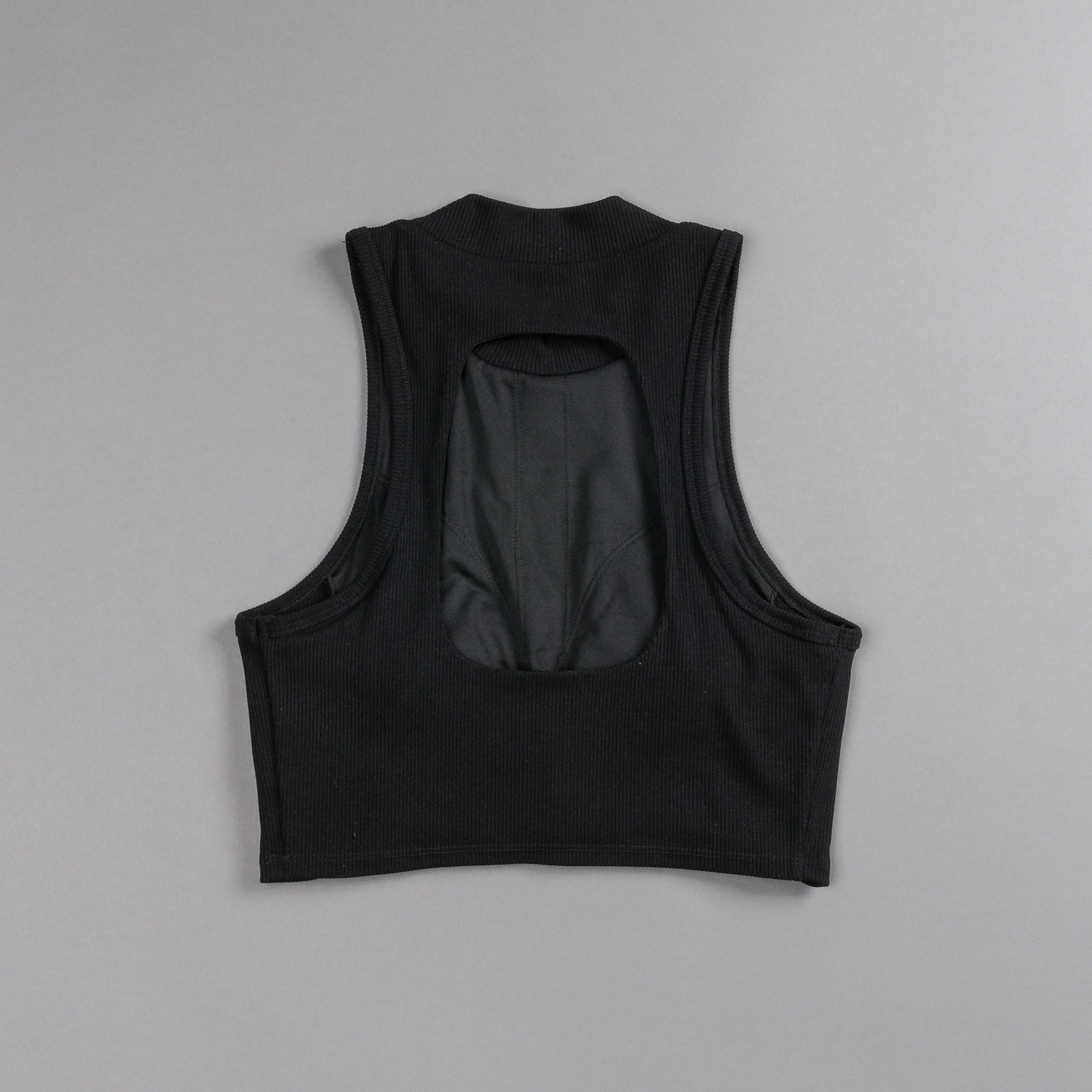 Chopper Romy Mockneck Ribbed Tank in Black - Image 4