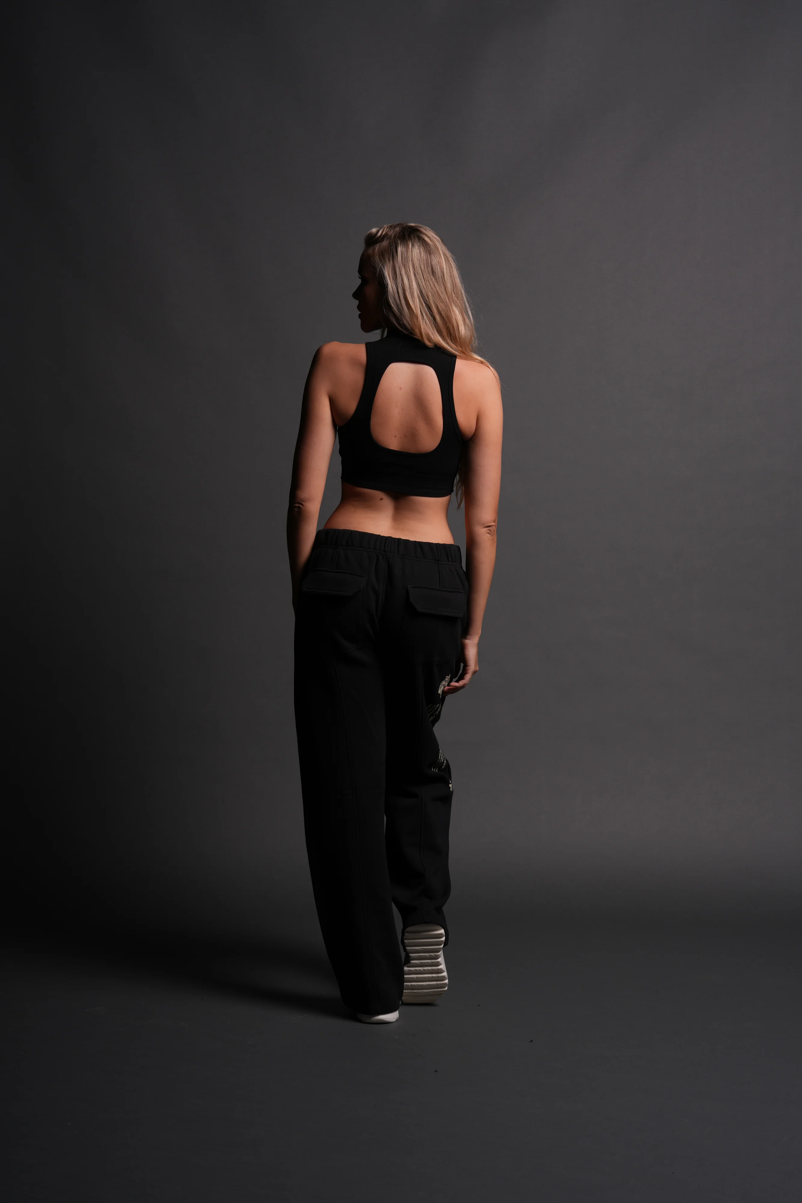 Chopper Romy Mockneck Ribbed Tank in Black - Image 6