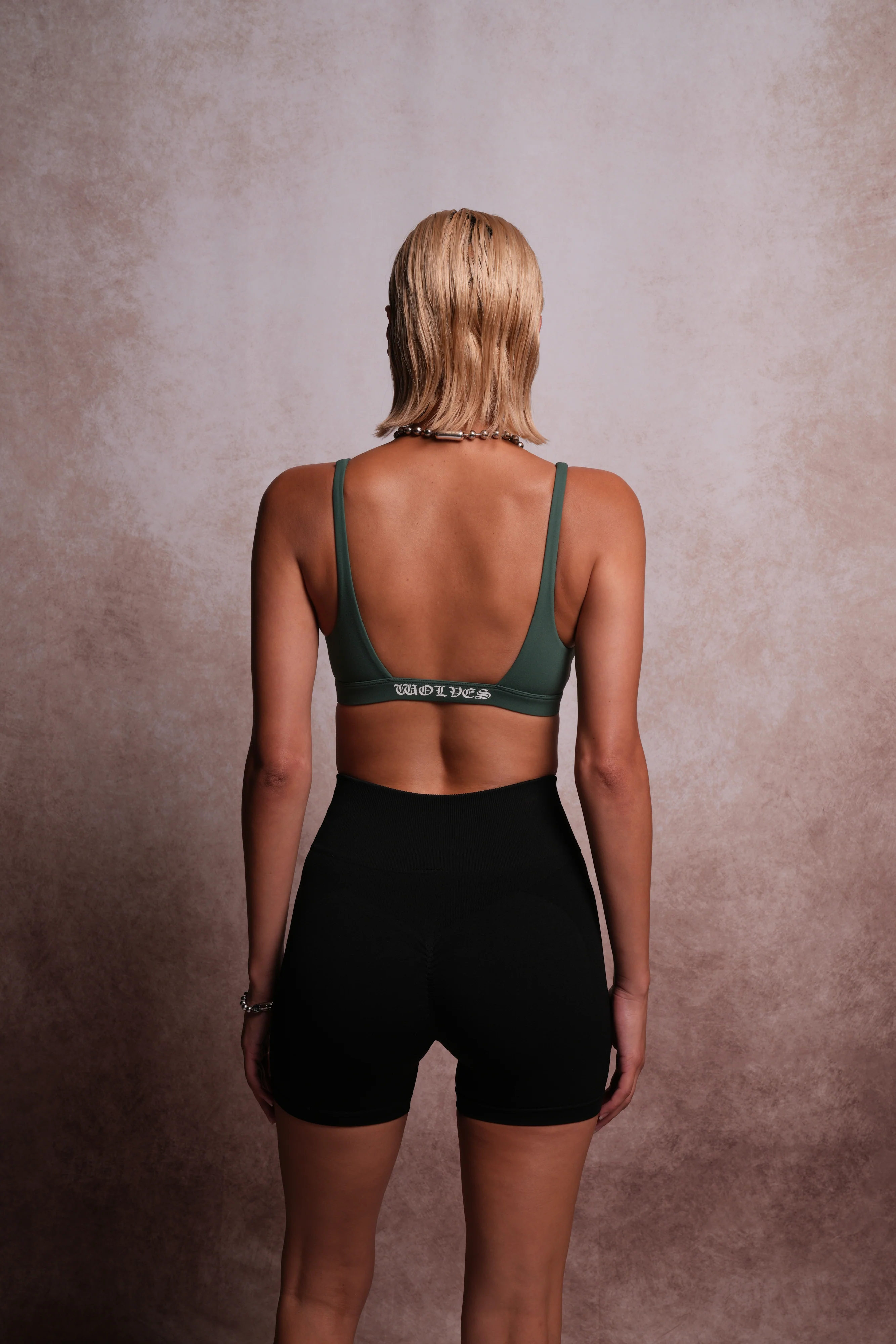 Chopper V Sports Bra in Hunter Green - Image 2