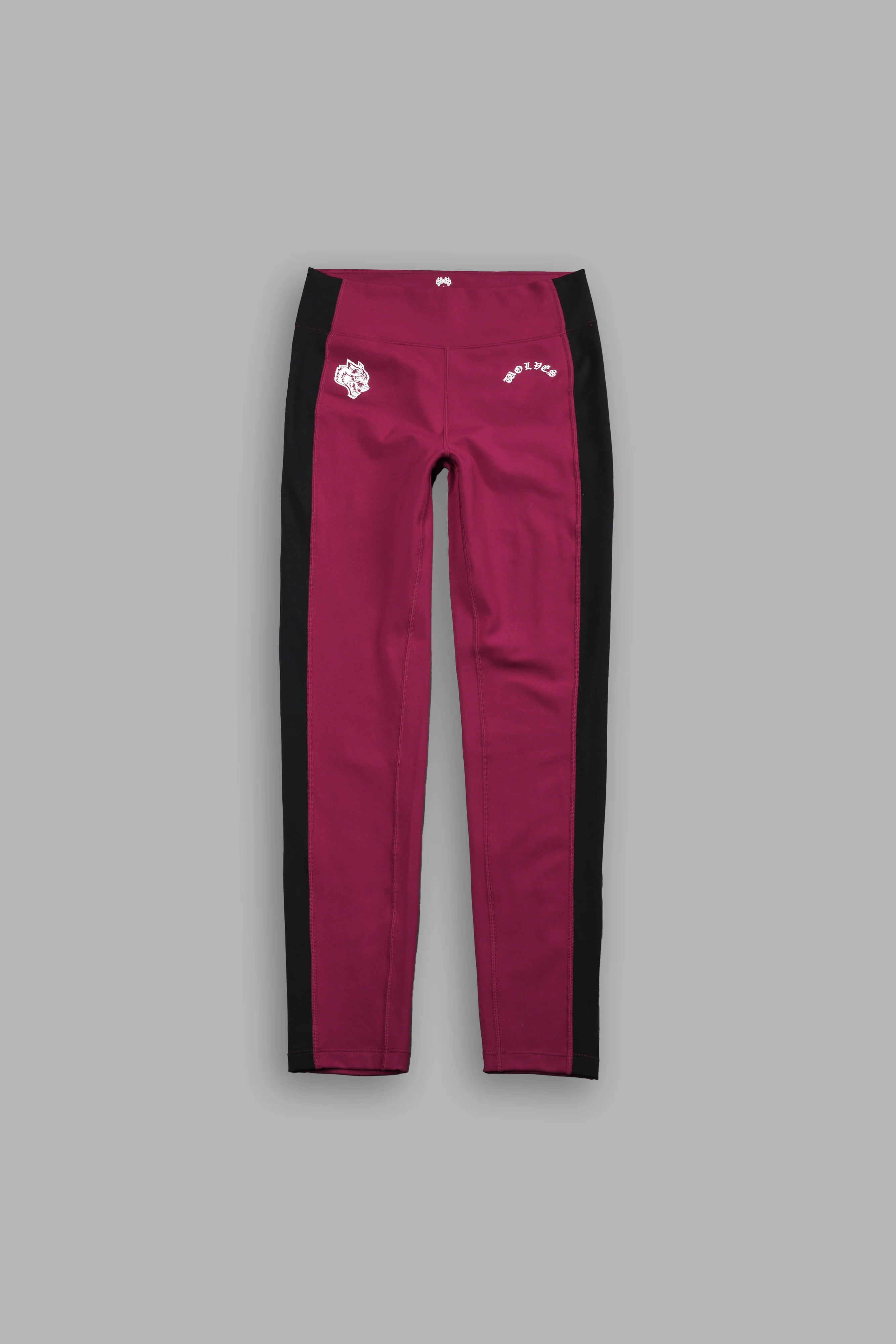 Chopper Wolf "Celine" Stripe Energy Leggings in Deep Raspberry - Image 5