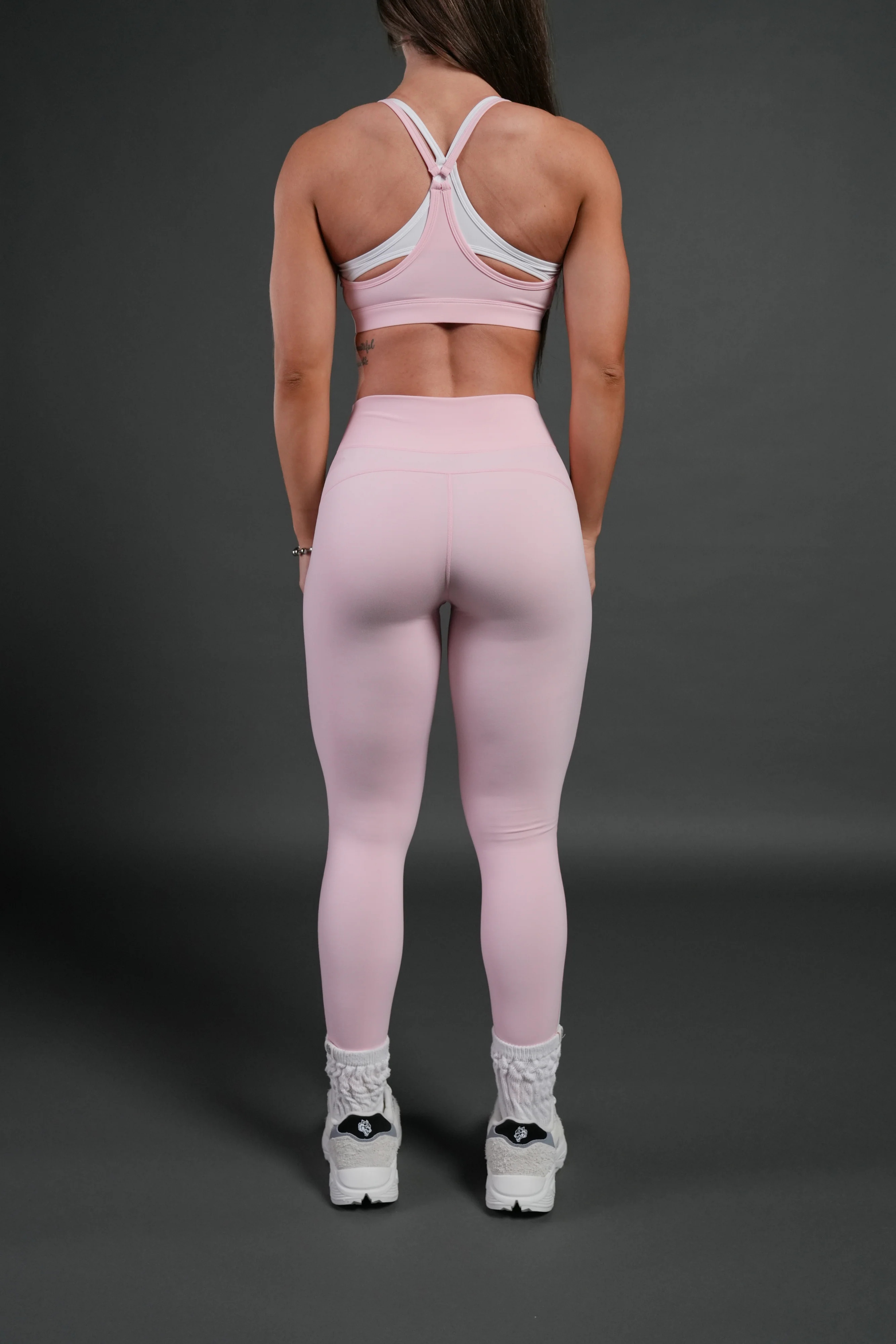Chopper Wolf "Celine" Stripe Energy Leggings in Warm Blush - Image 3