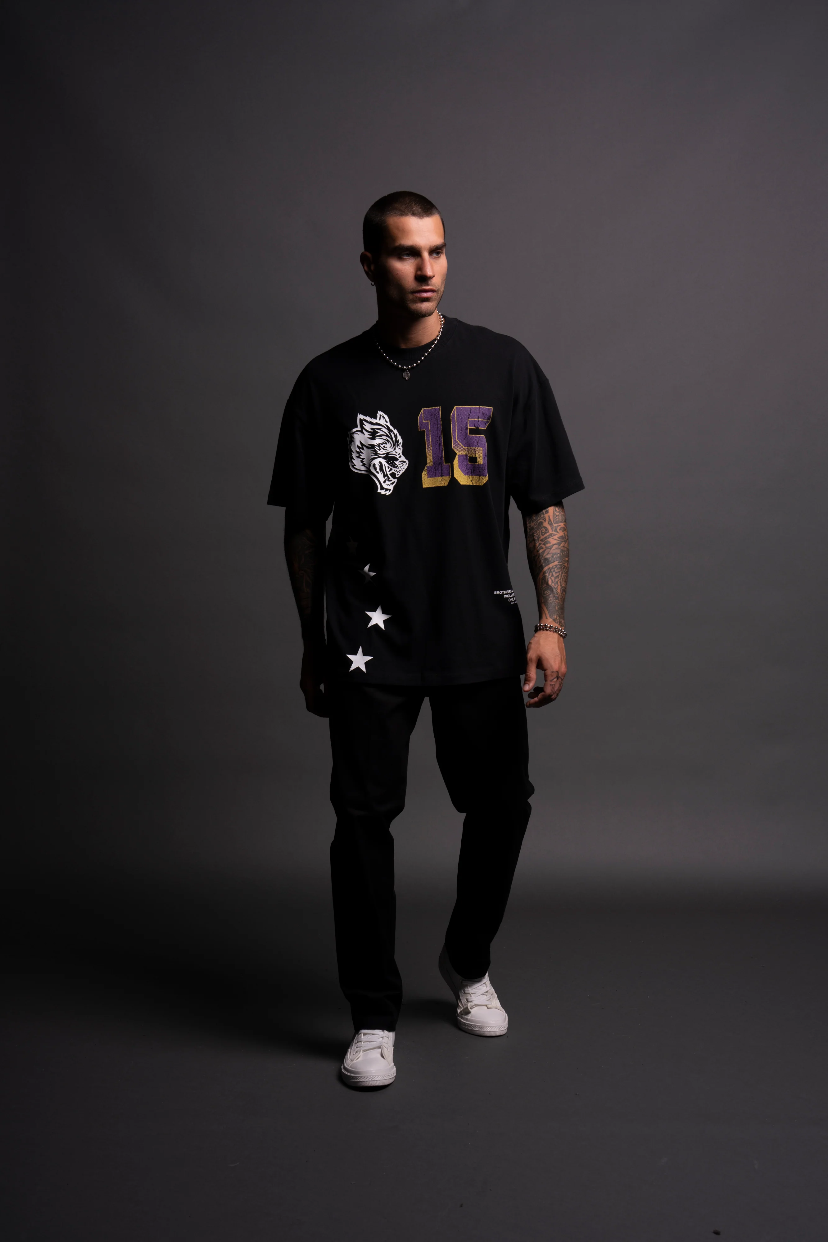 City Of Angels "Premium" Oversized Tee in Black - Image 4