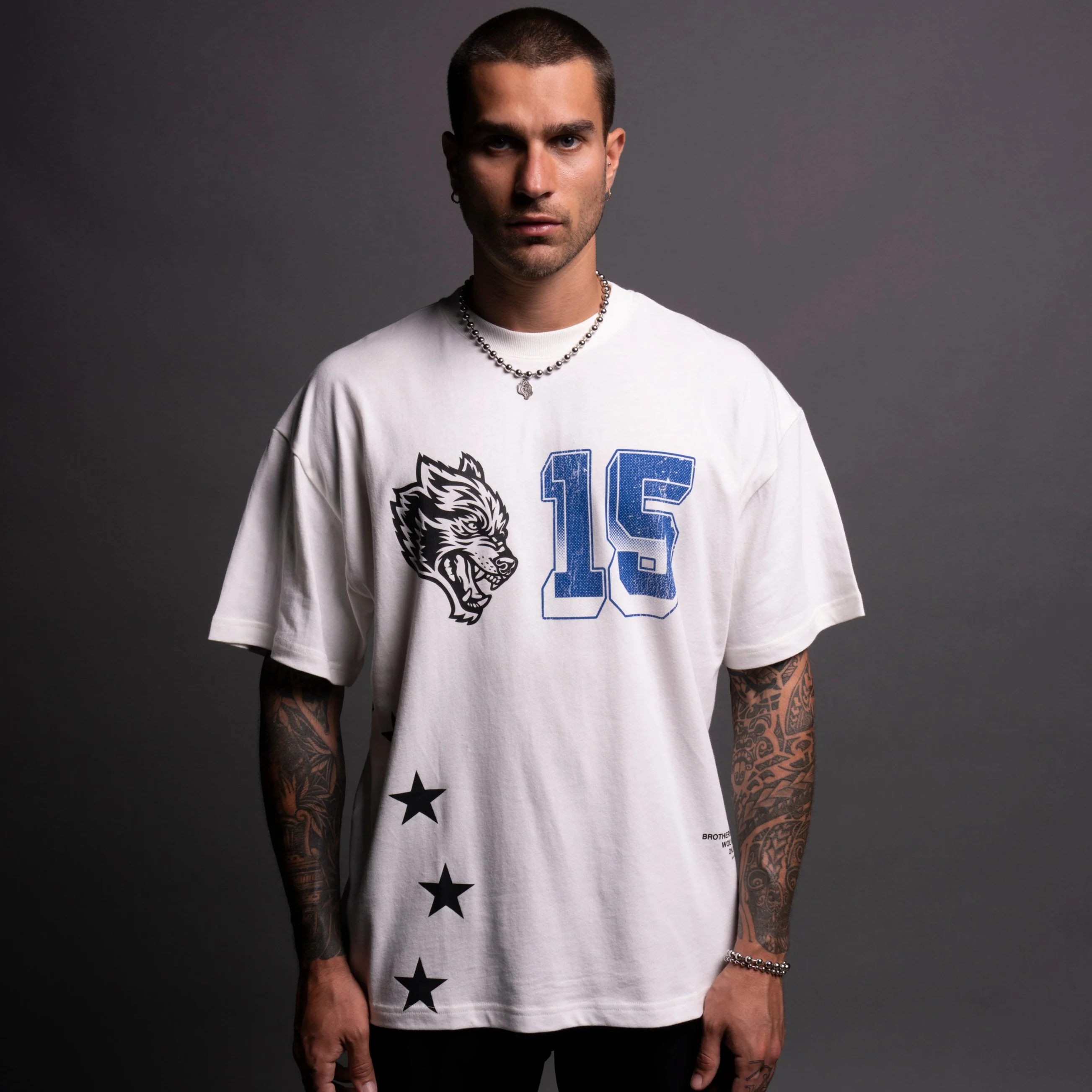City Of Angels "Premium" Oversized Tee in Cream - Image 3