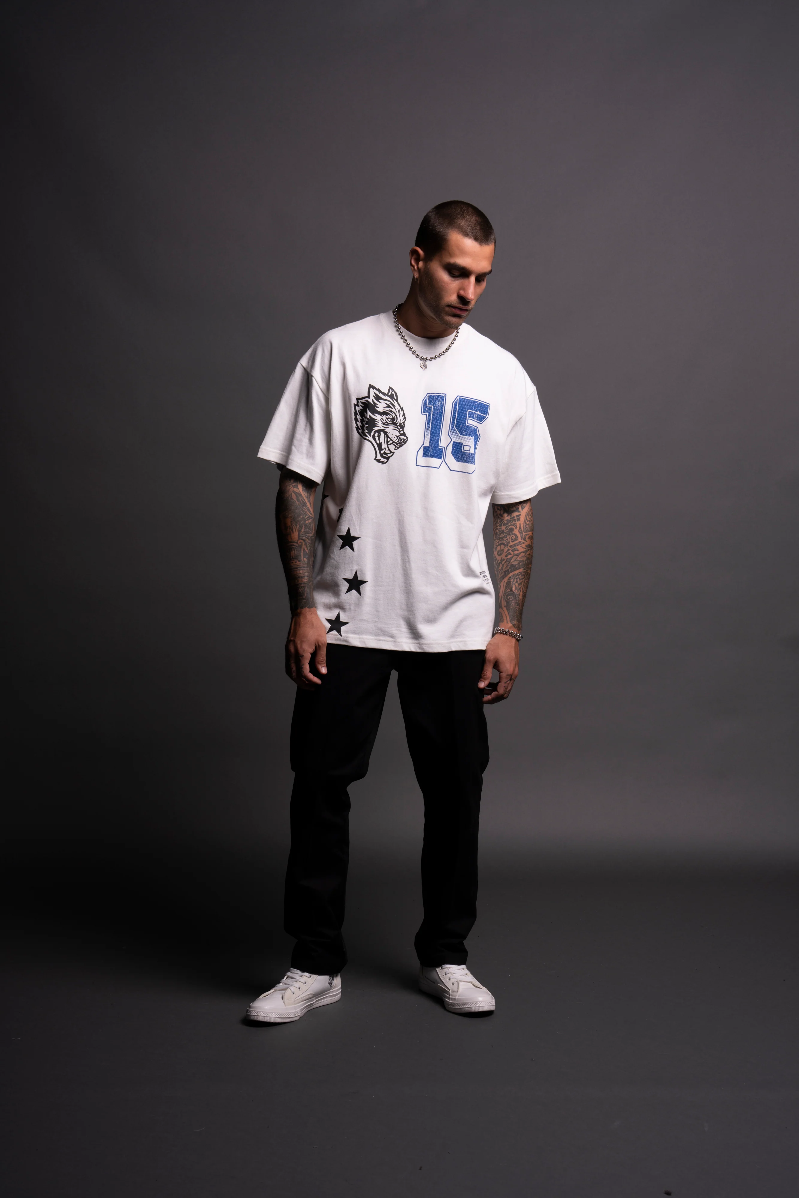 City Of Angels "Premium" Oversized Tee in Cream - Image 4